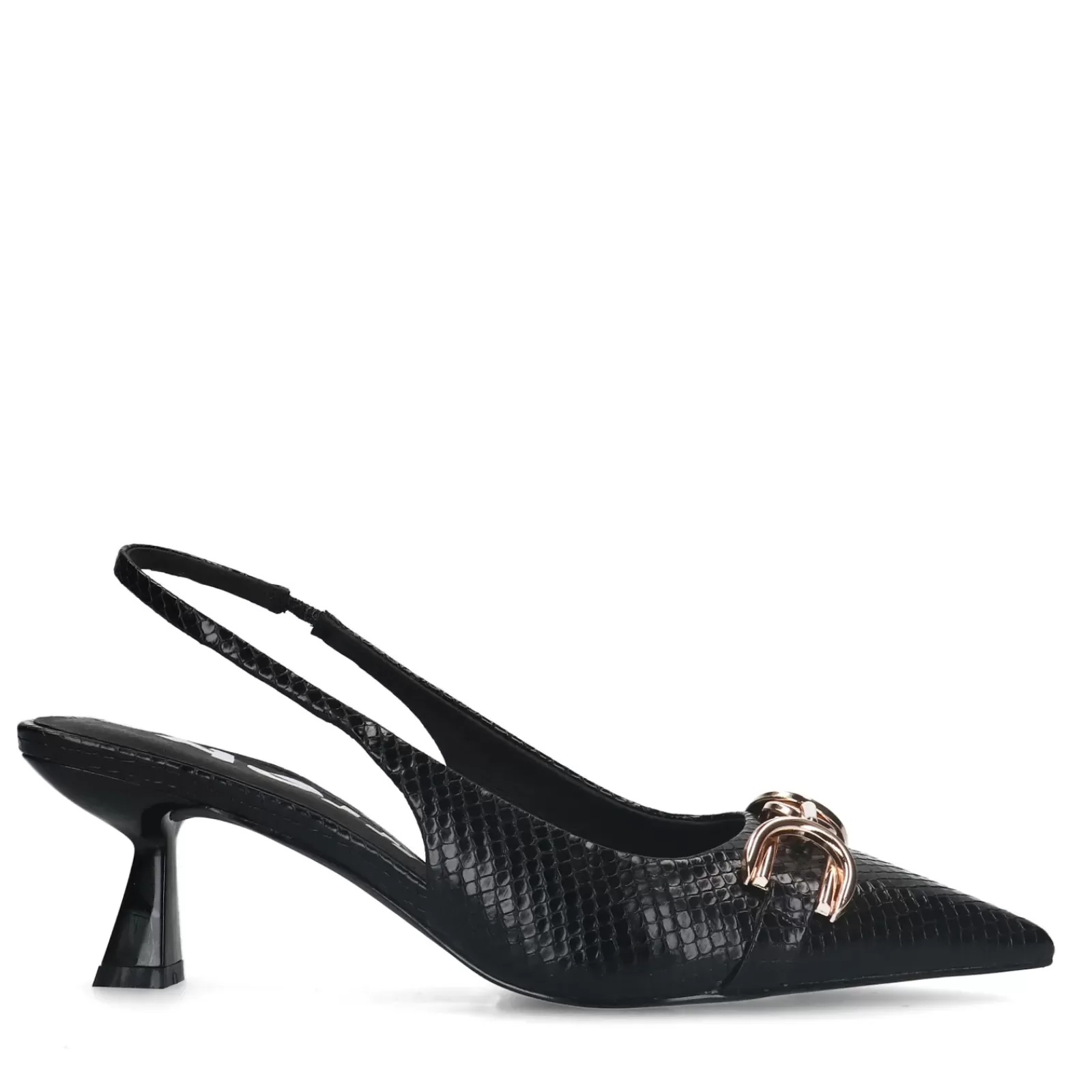 Femmes Sacha Escarpins<Escarpins Slingback Avec Chaine - Noir