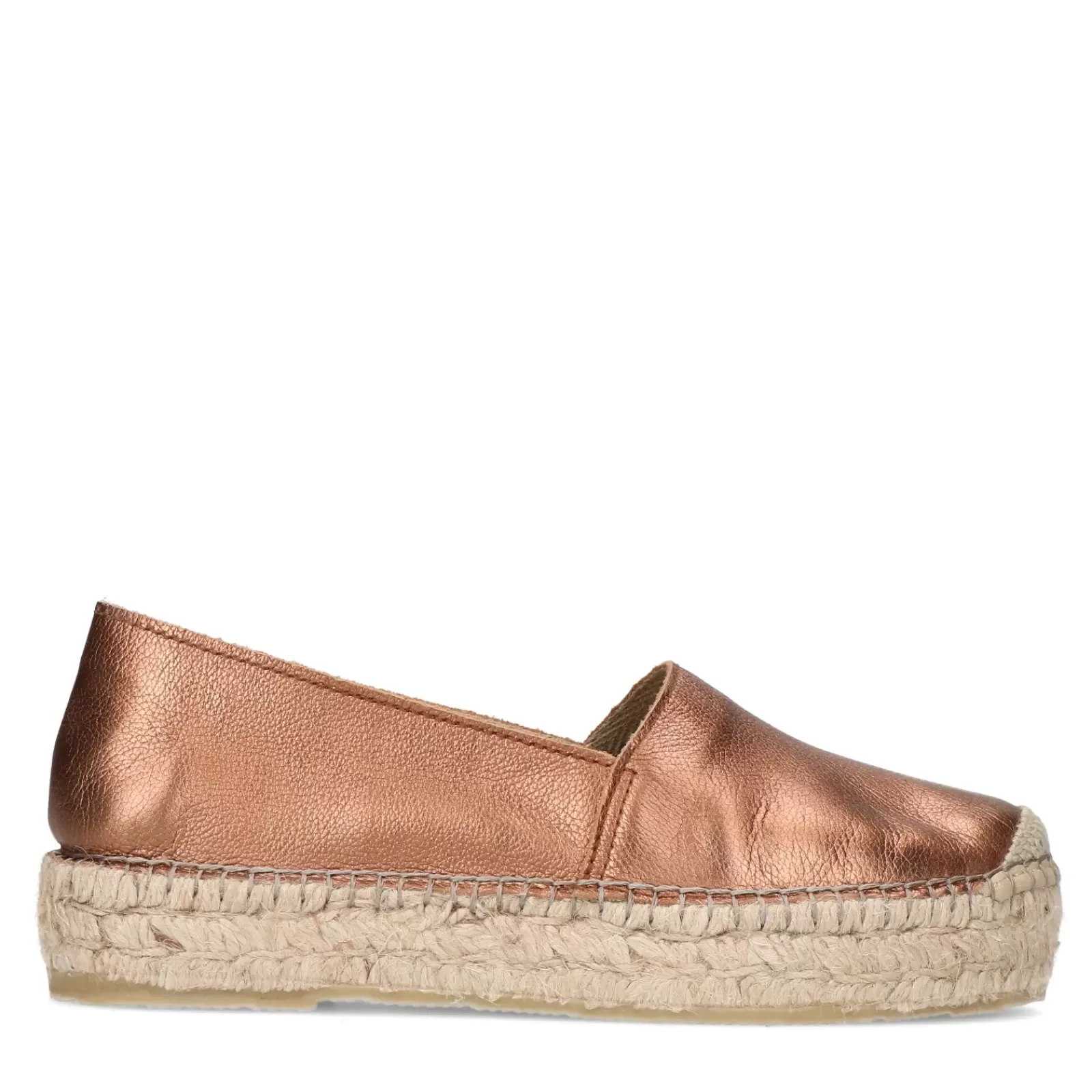 Femmes Sacha Mocassins<Espadrilles En Cuir Metallise - Bronze