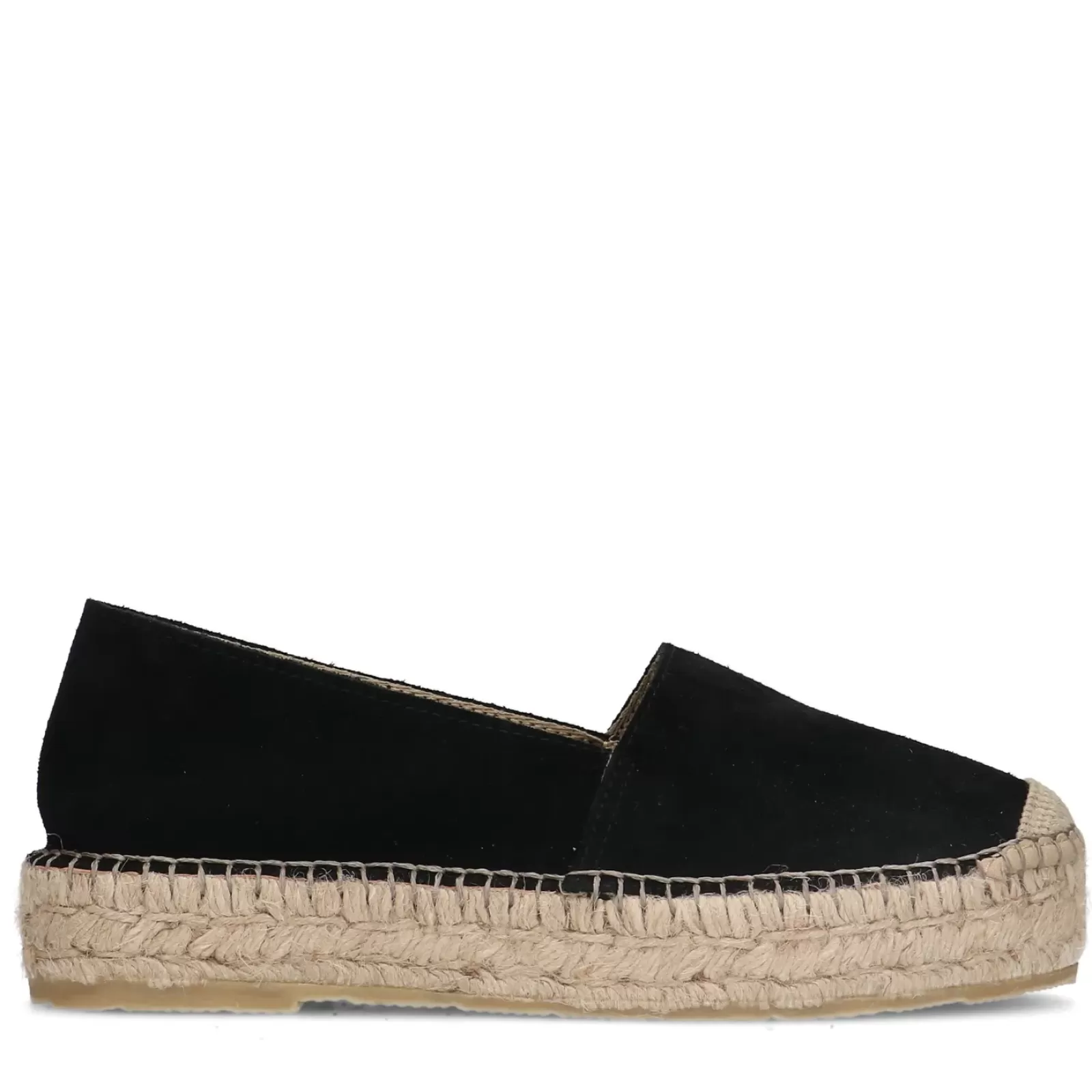 Femmes Sacha Mocassins<Espadrilles En Daim - Noir