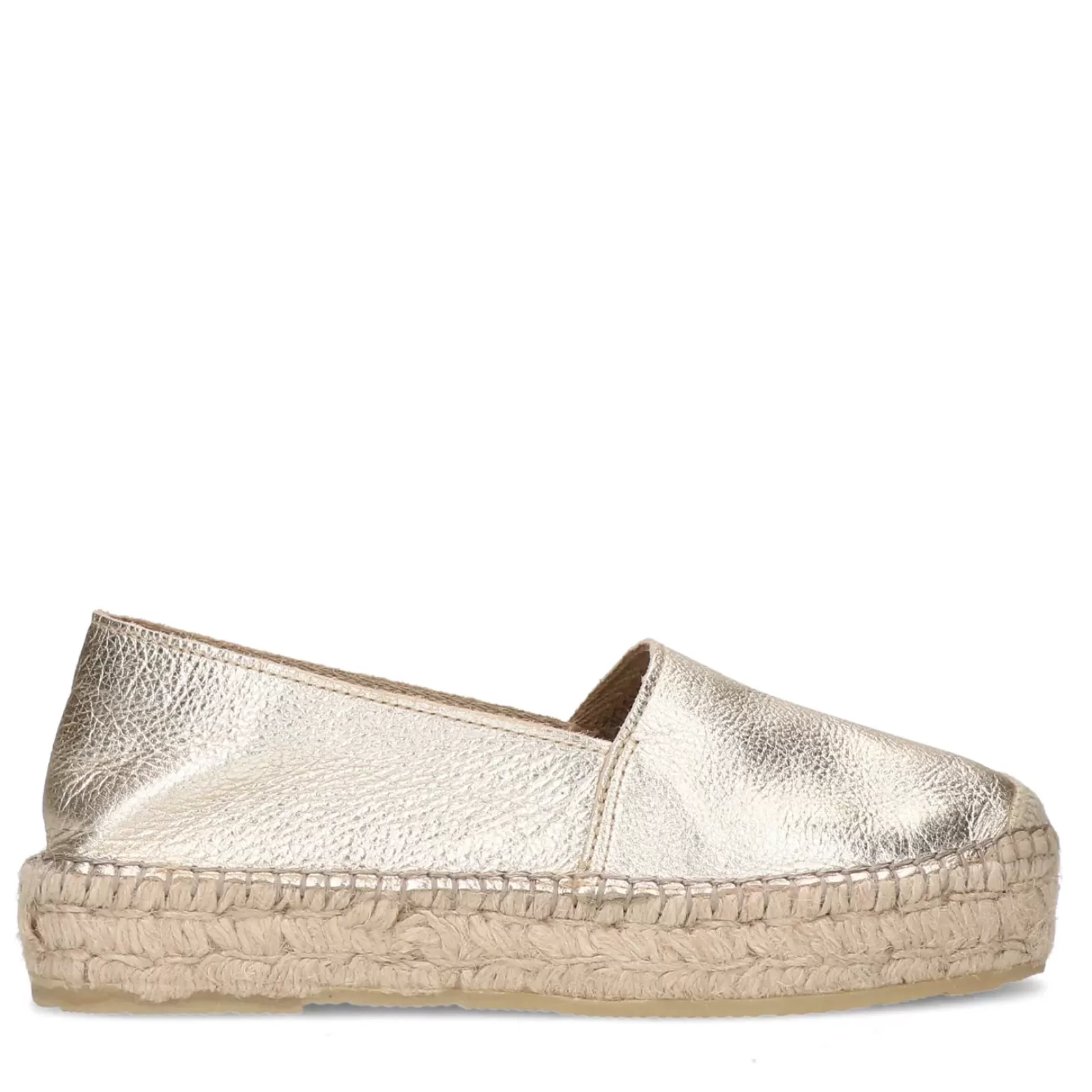 Femmes Sacha Mocassins<Espadrilles Metallisees En Cuir - Dore