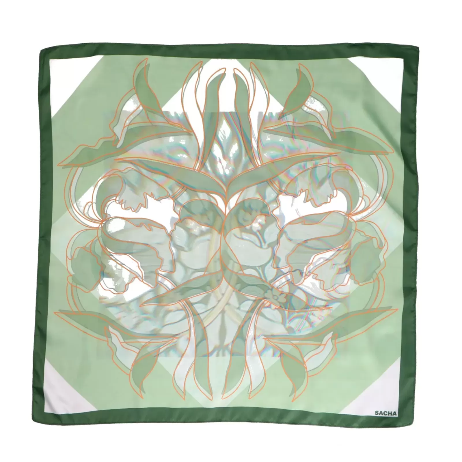 Femmes Sacha Echarpes<Foulard A Imprime - Vert