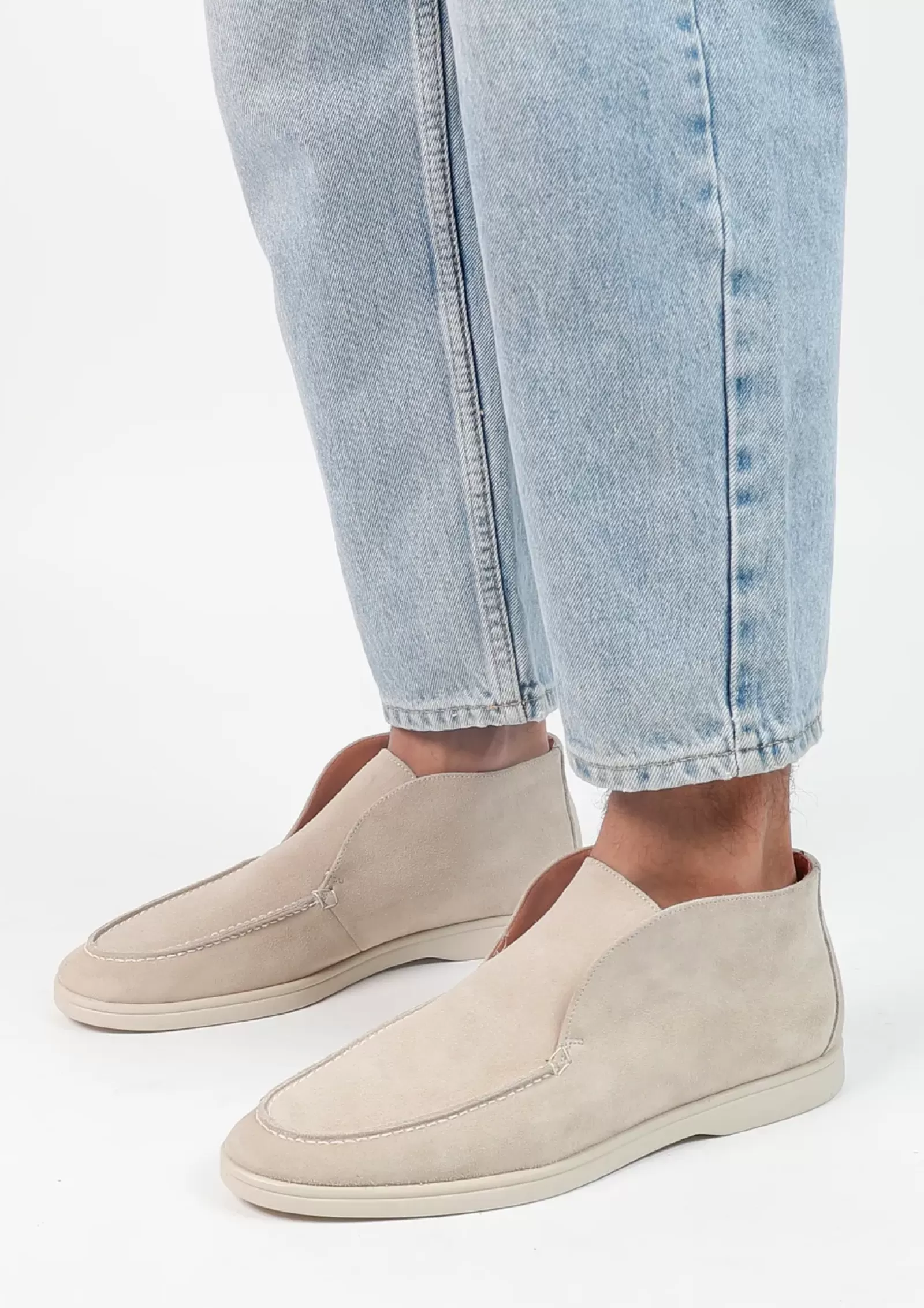 Hommes Sacha Mocassins<Loafers Beiges Hauts En Daim