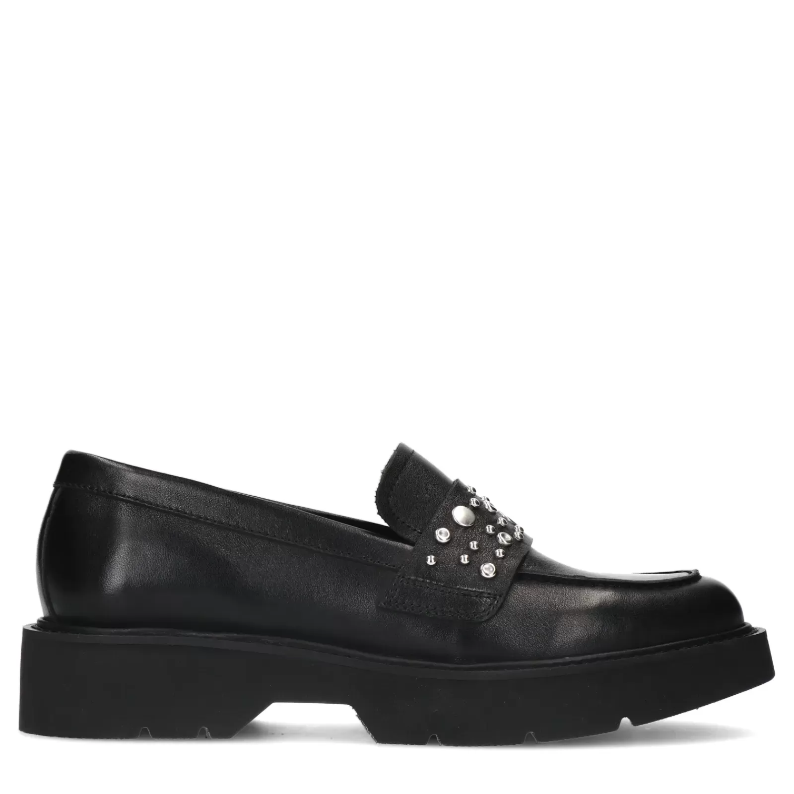 Femmes Sacha Mocassins<Loafers Chunky Avec Clous - Noir