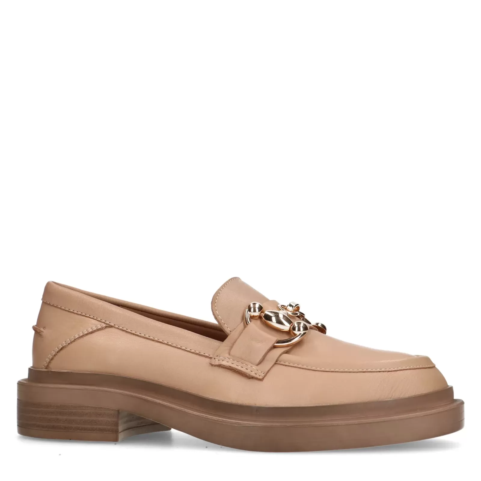 Femmes Sacha Mocassins<Loafers En Cuir Avec Chaine - Beige