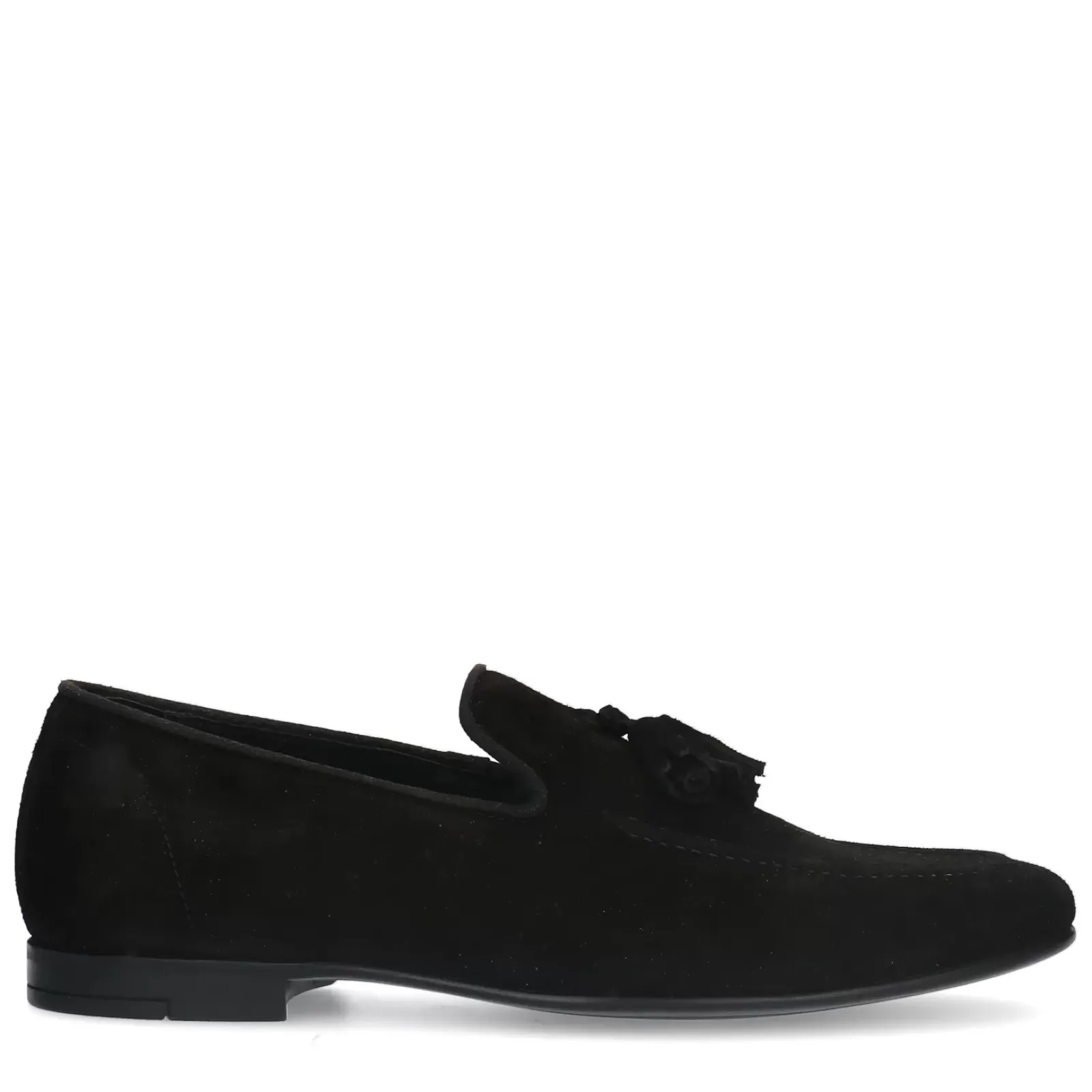 Hommes Sacha Mocassins<Loafers En Daim Avec Pompons A Franges - Noir