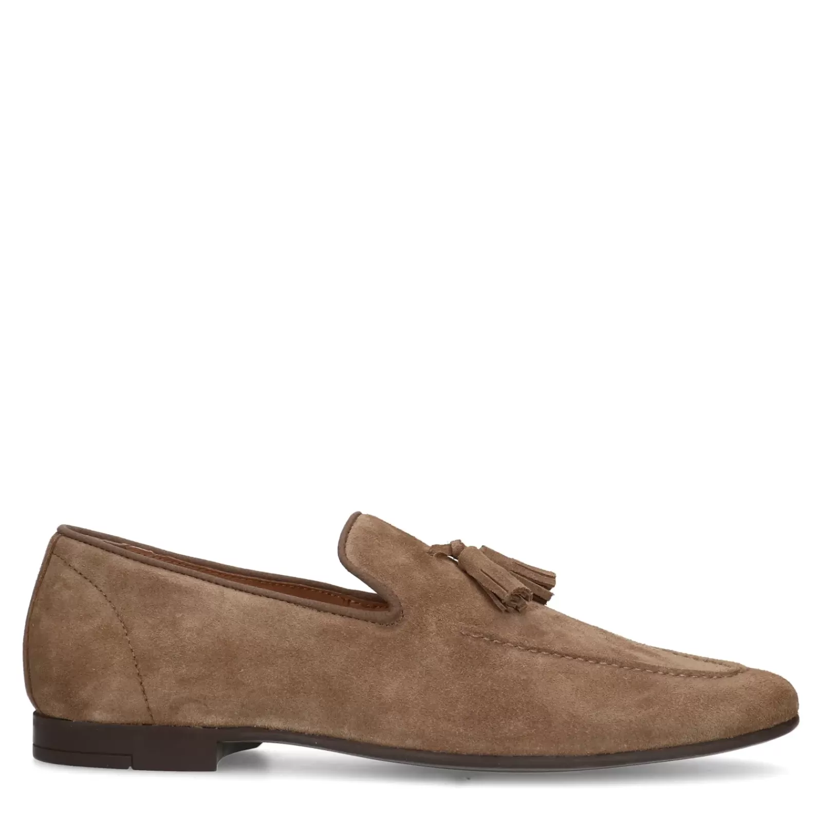 Hommes Sacha Mocassins<Loafers En Daim Avec Pompons A Franges - Taupe