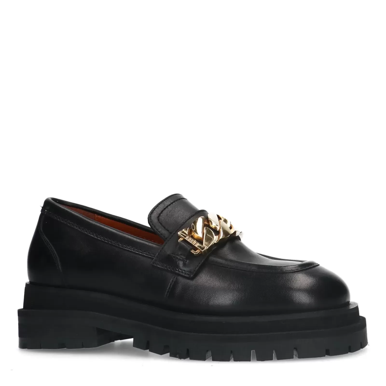 Femmes Sacha Mocassins<Mocassins Chunky Avec Chaine - Noir