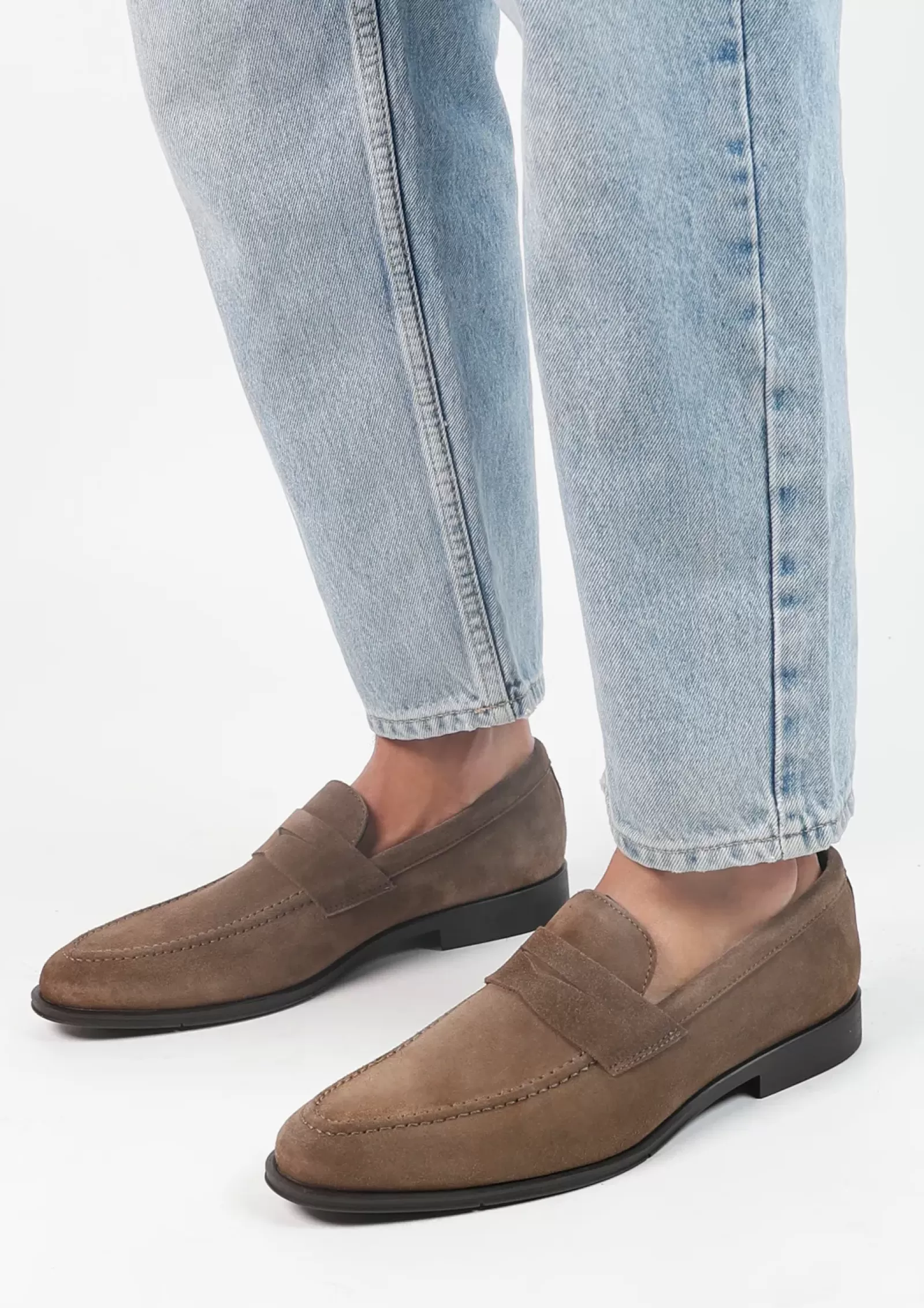 Hommes Sacha Mocassins<Mocassins Classiques En Daim - Taupe