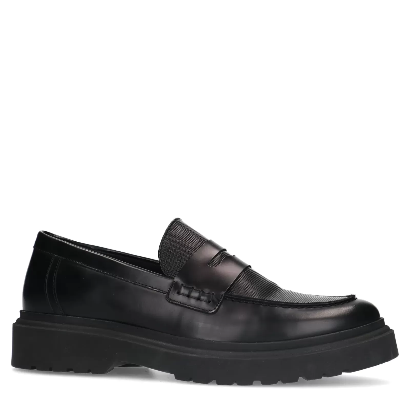 Hommes Sacha Mocassins<Mocassins En Cuir - Noir