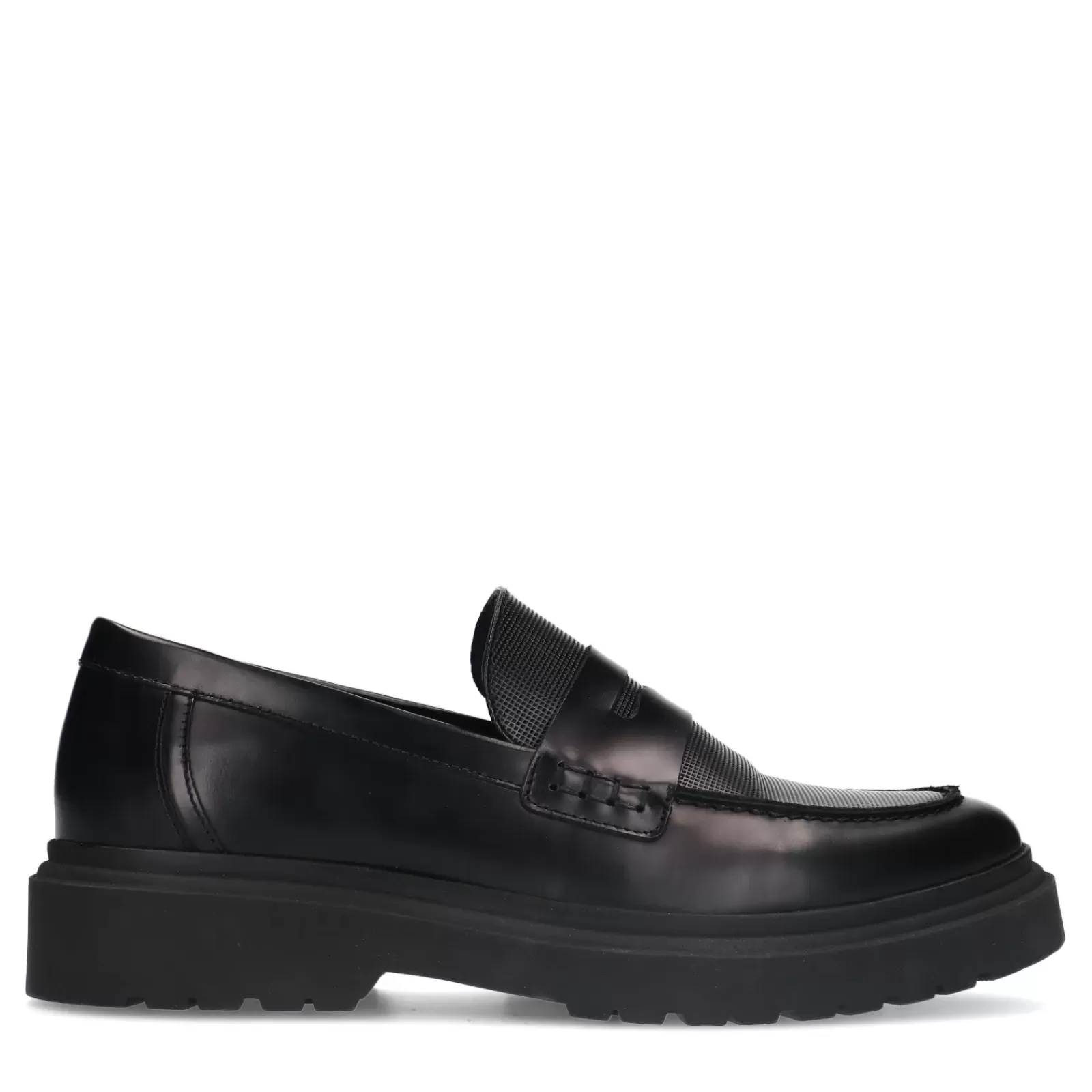 Hommes Sacha Mocassins<Mocassins En Cuir - Noir