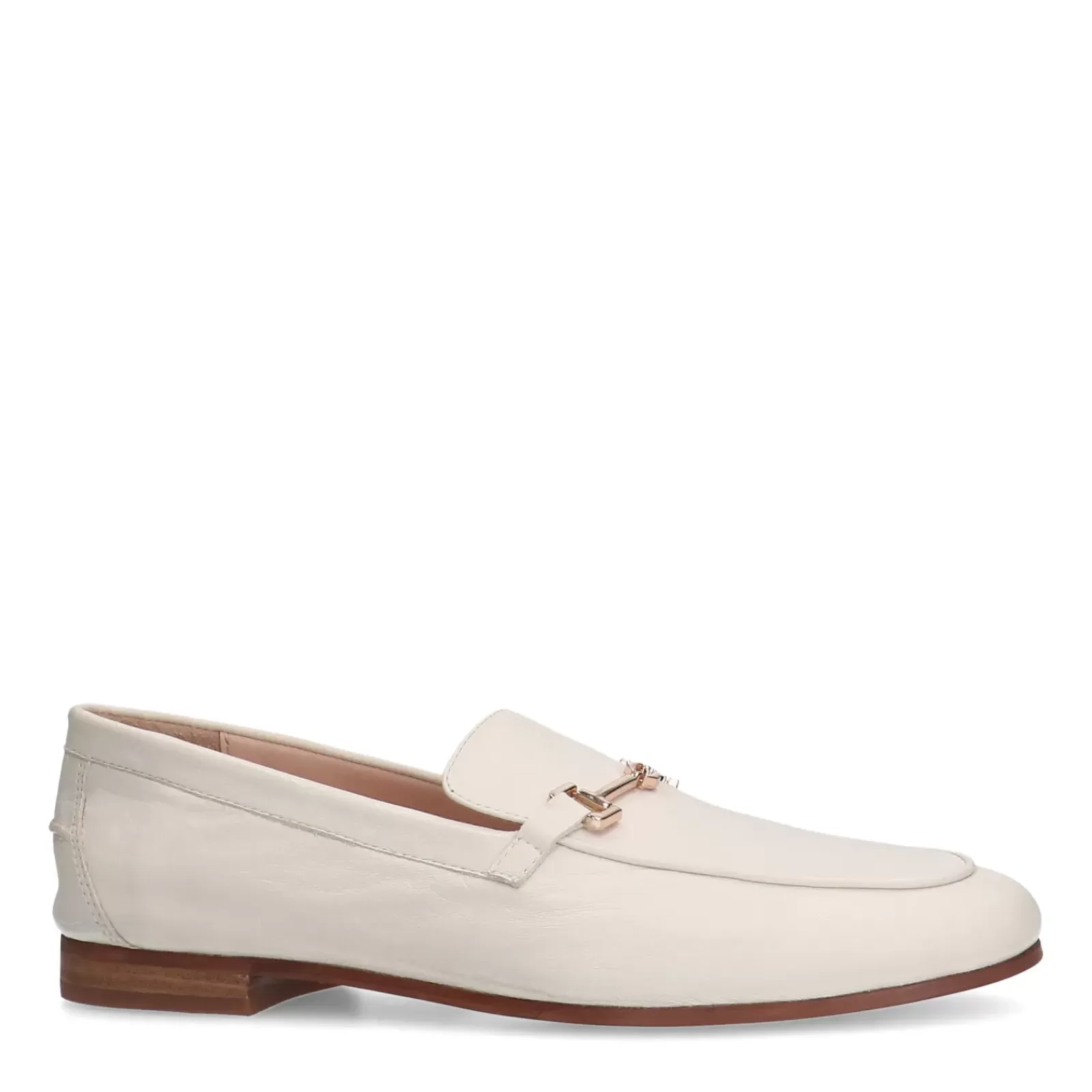 Femmes Sacha Mocassins<Mocassins En Cuir Avec Chaine - Blanc Casse