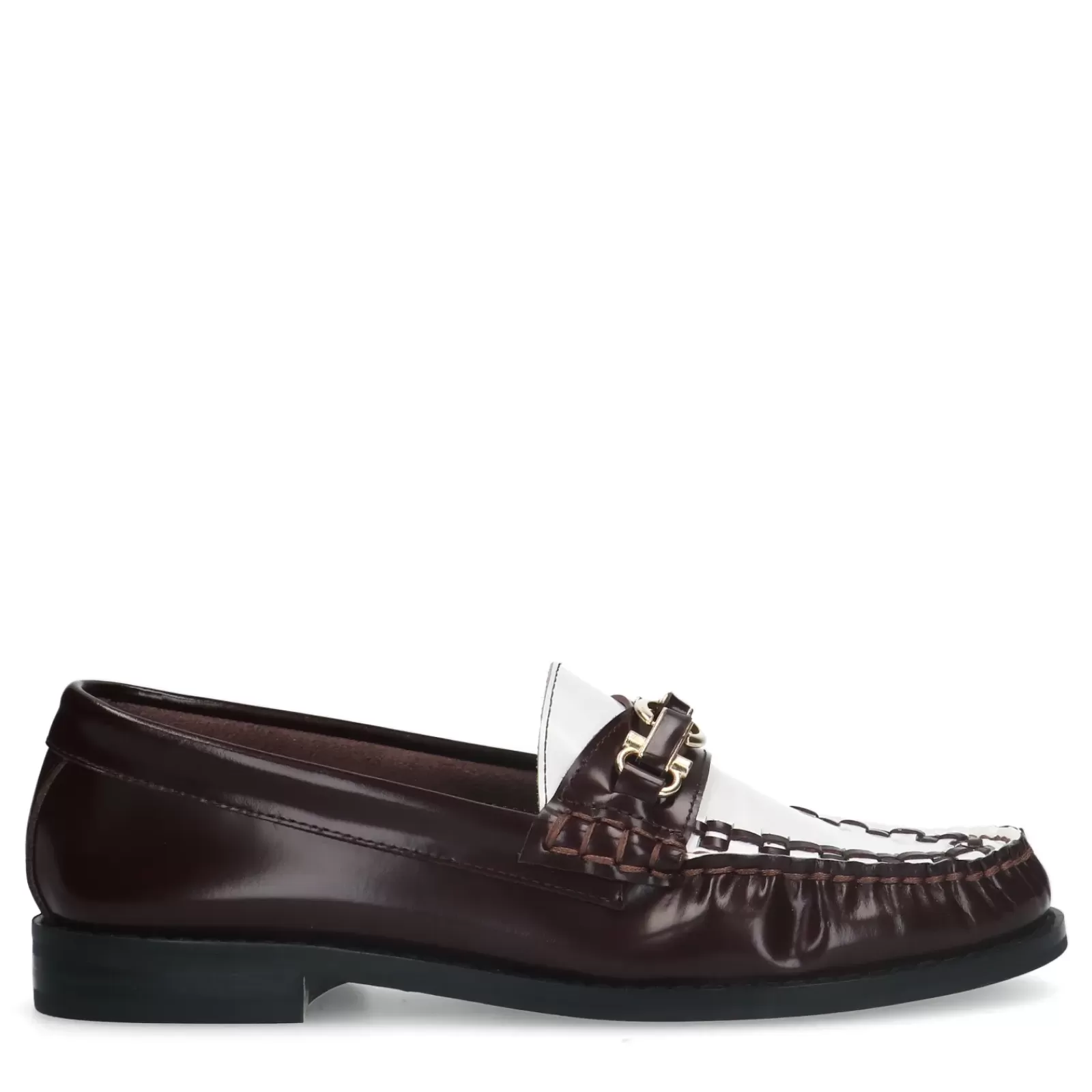 Femmes Sacha Mocassins<Mocassins En Cuir Avec Chaine - Marron