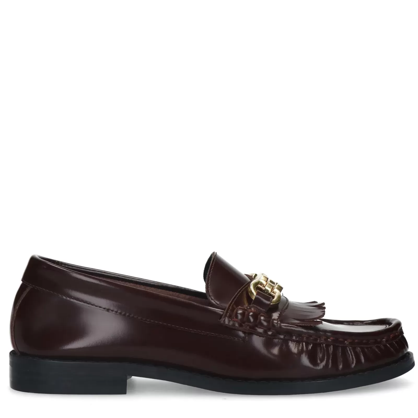 Femmes Sacha Mocassins<Mocassins En Cuir Avec Chaine - Marron