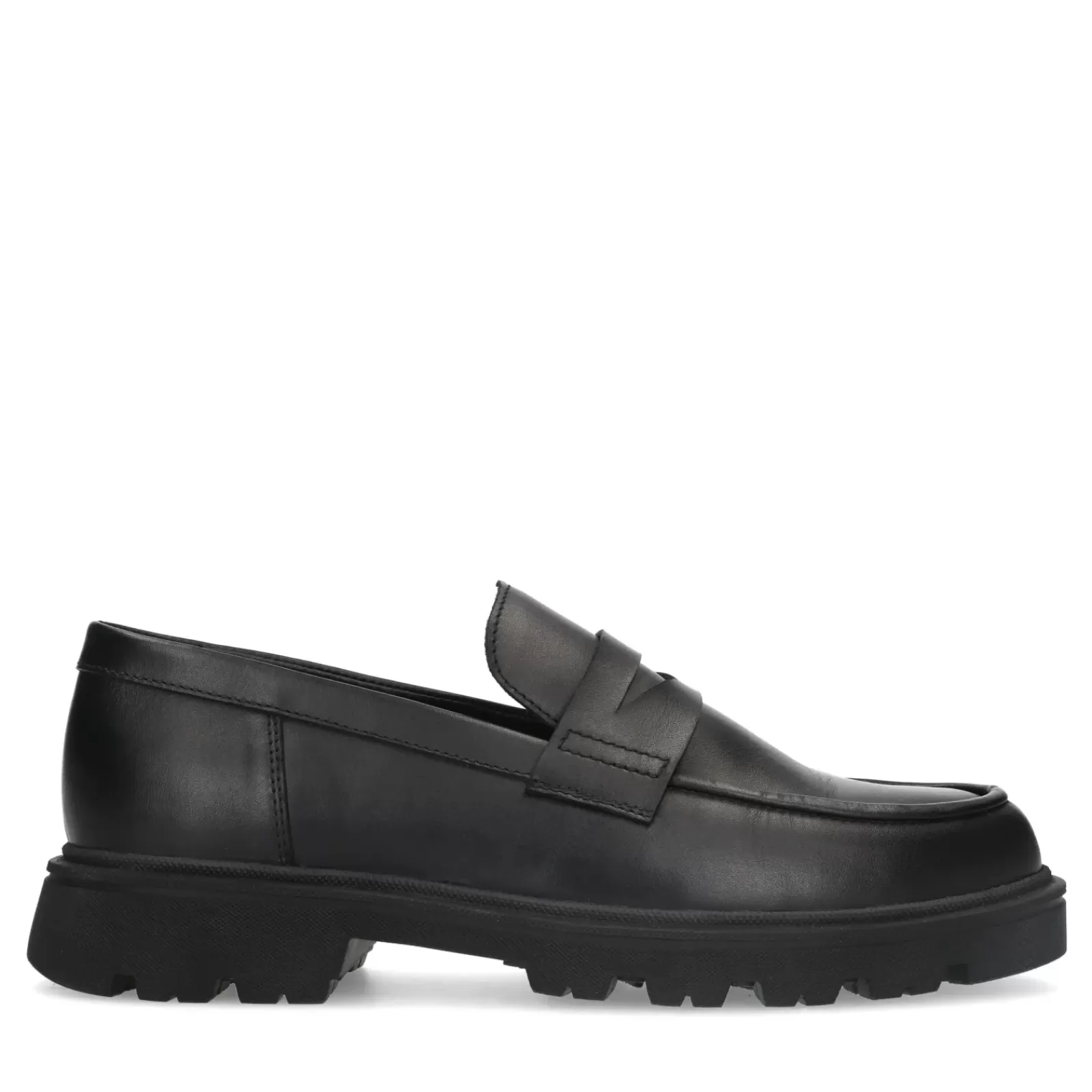 Hommes Sacha Mocassins<Mocassins En Cuir Avec Grosse Semelle - Noir