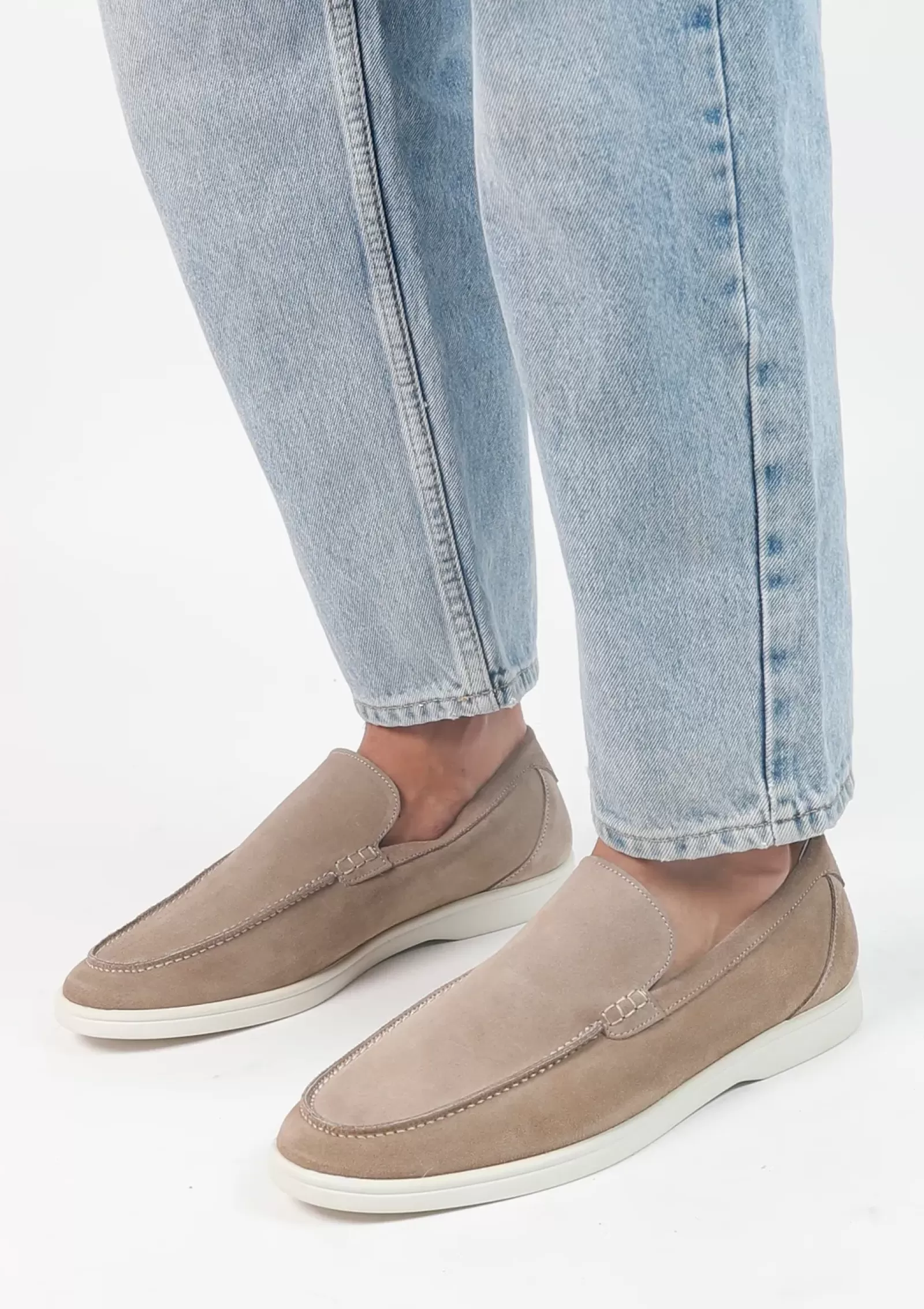 Hommes Sacha Mocassins<Mocassins En Daim - Beige