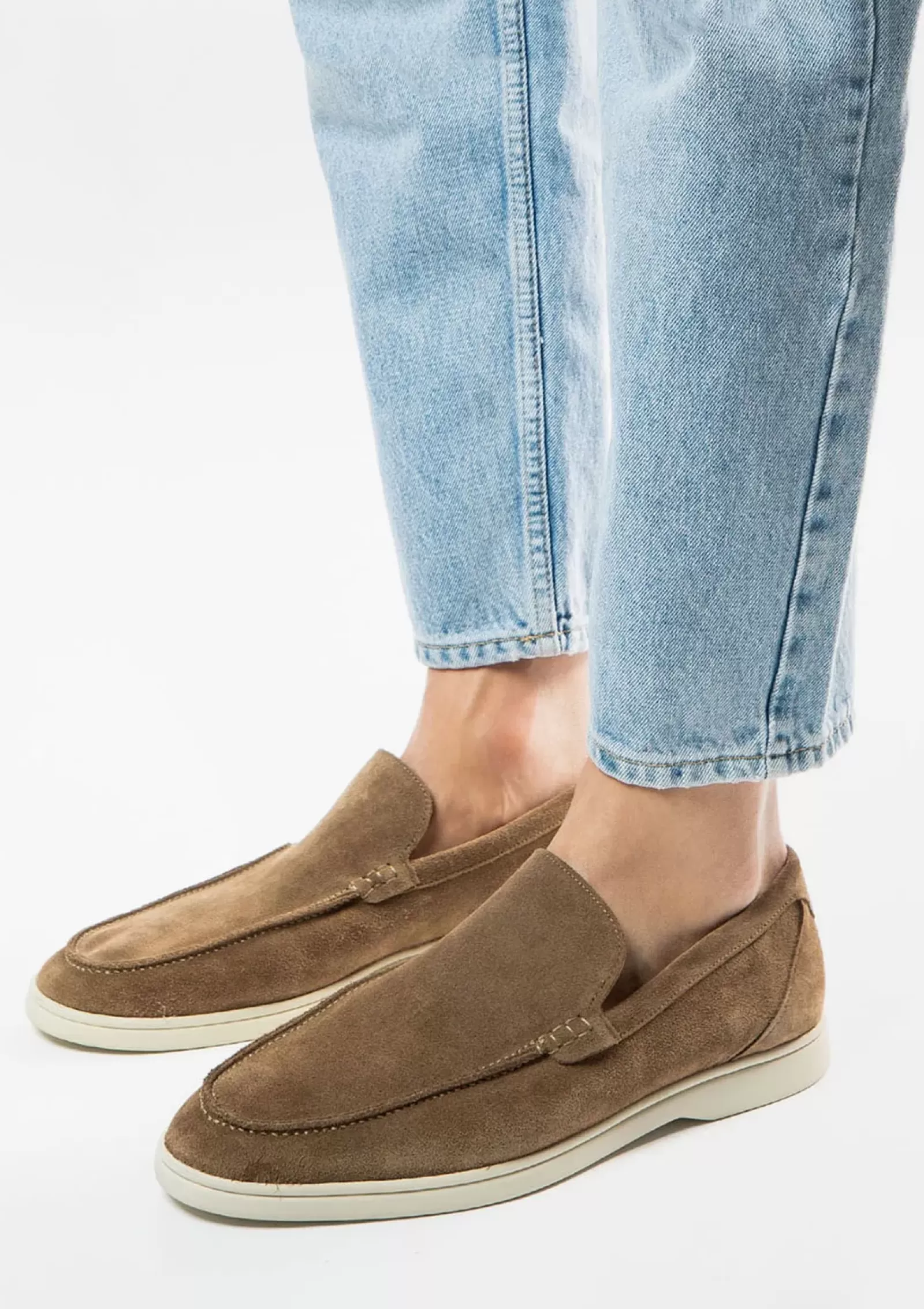 Hommes Sacha Mocassins<Mocassins En Daim - Beige