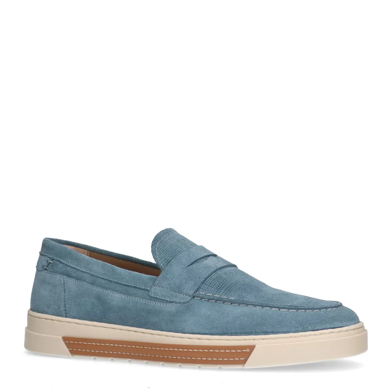 Hommes Sacha Mocassins<Mocassins En Daim - Bleu Clair