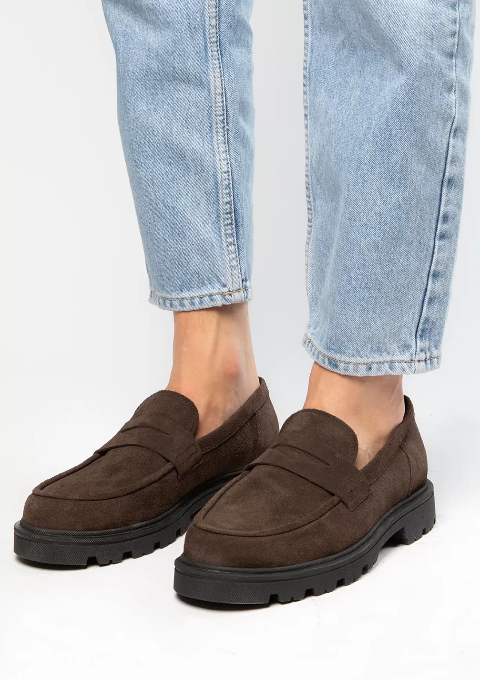 Hommes Sacha Mocassins<Mocassins En Daim - Marron