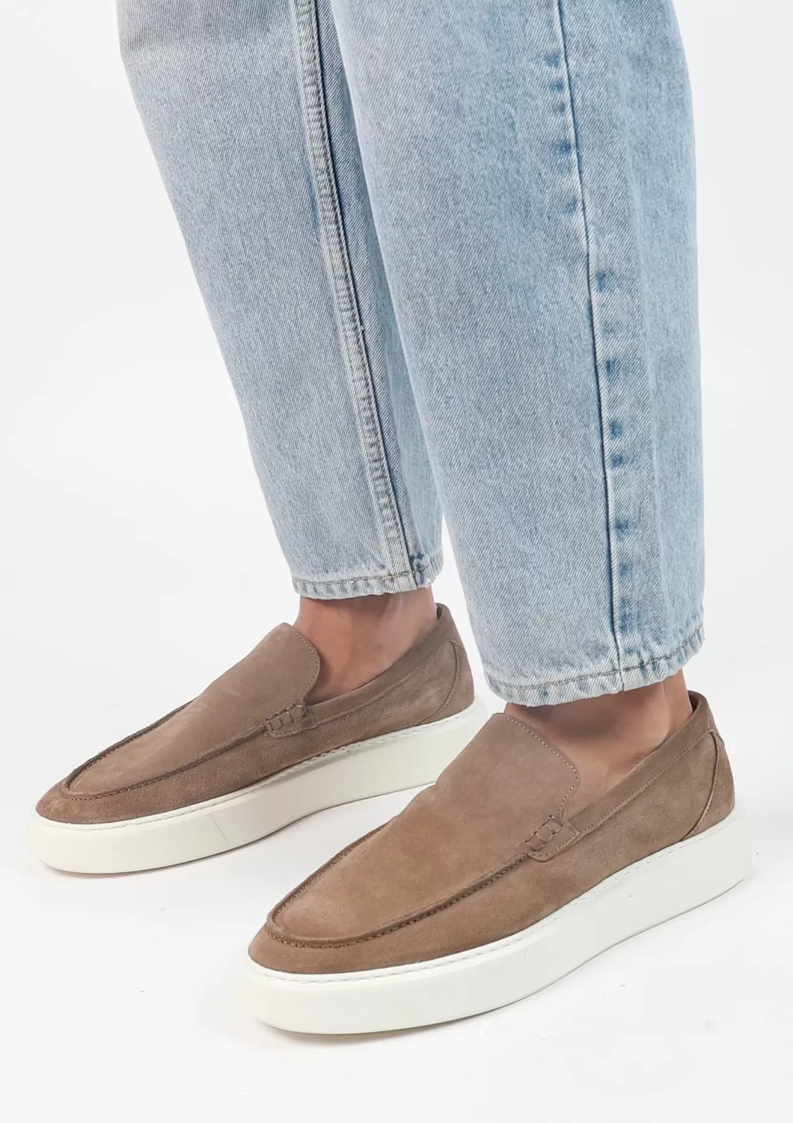 Hommes Sacha Mocassins<Mocassins En Daim Avec Semelle - Marron