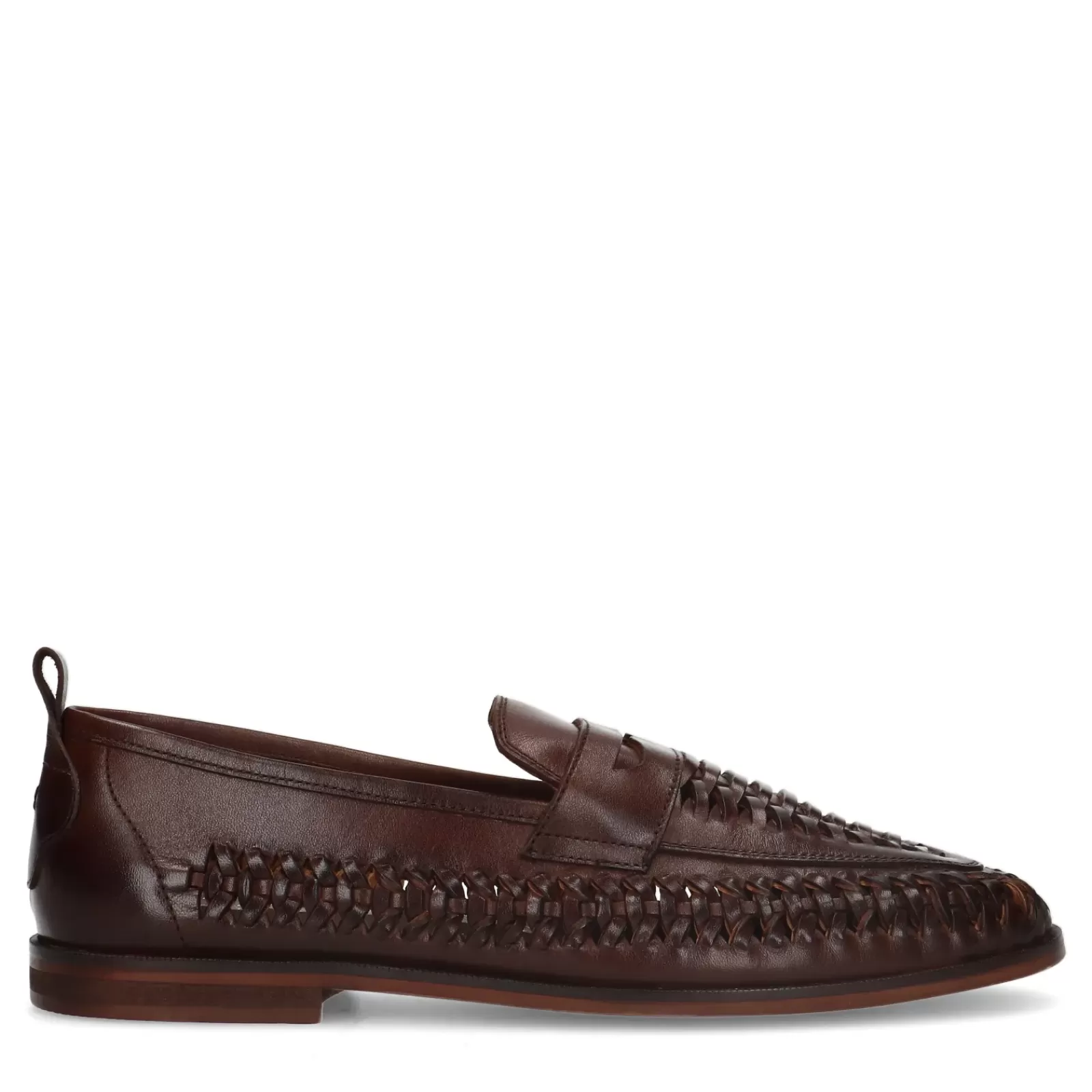 Hommes Sacha Mocassins<Mocassins Tresses En Cuir - Marron