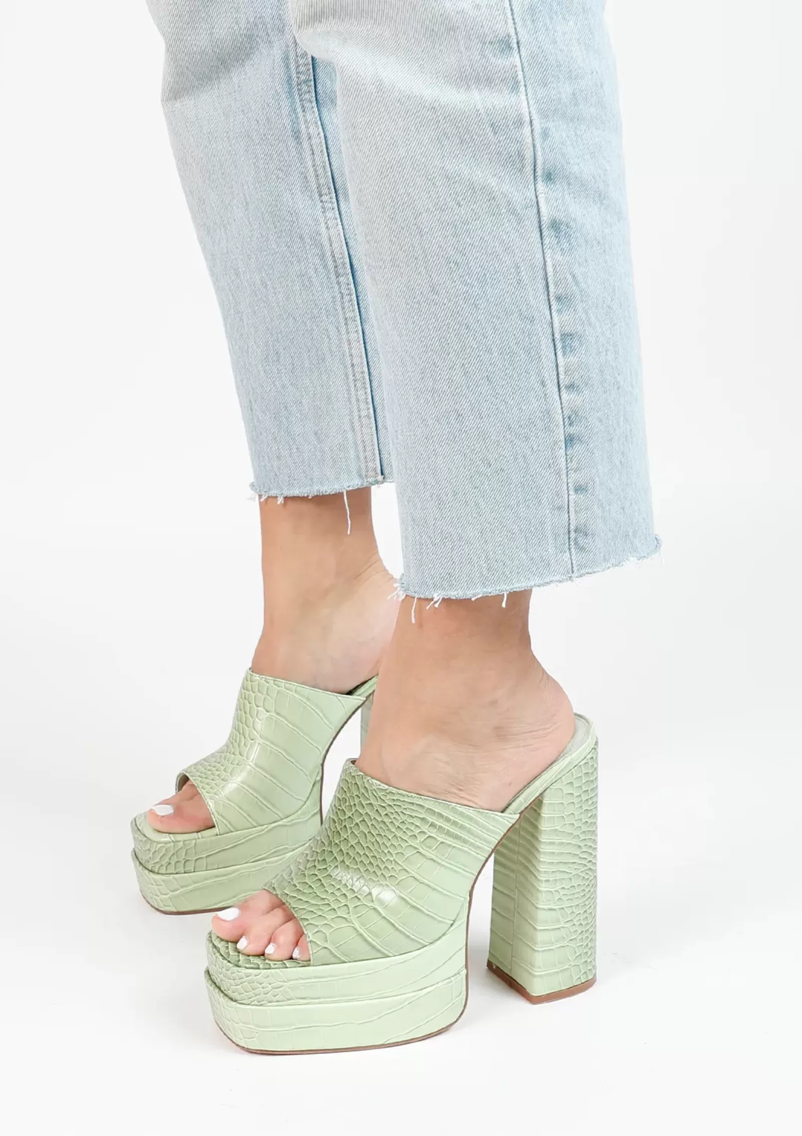 Femmes Sacha Sandales<Mules A Plateau - Vert