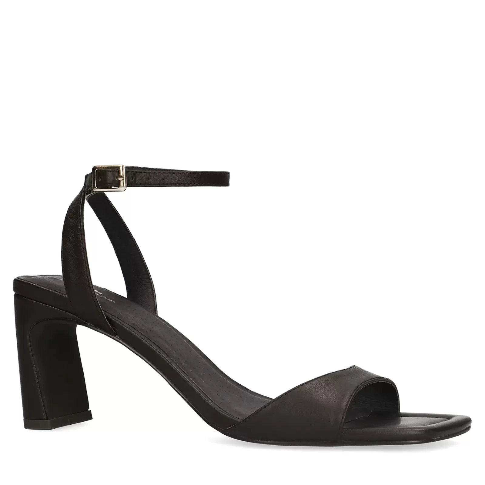 Femmes Sacha Sandales<Mules En Cuir A Talon Droit - Brun Fonce