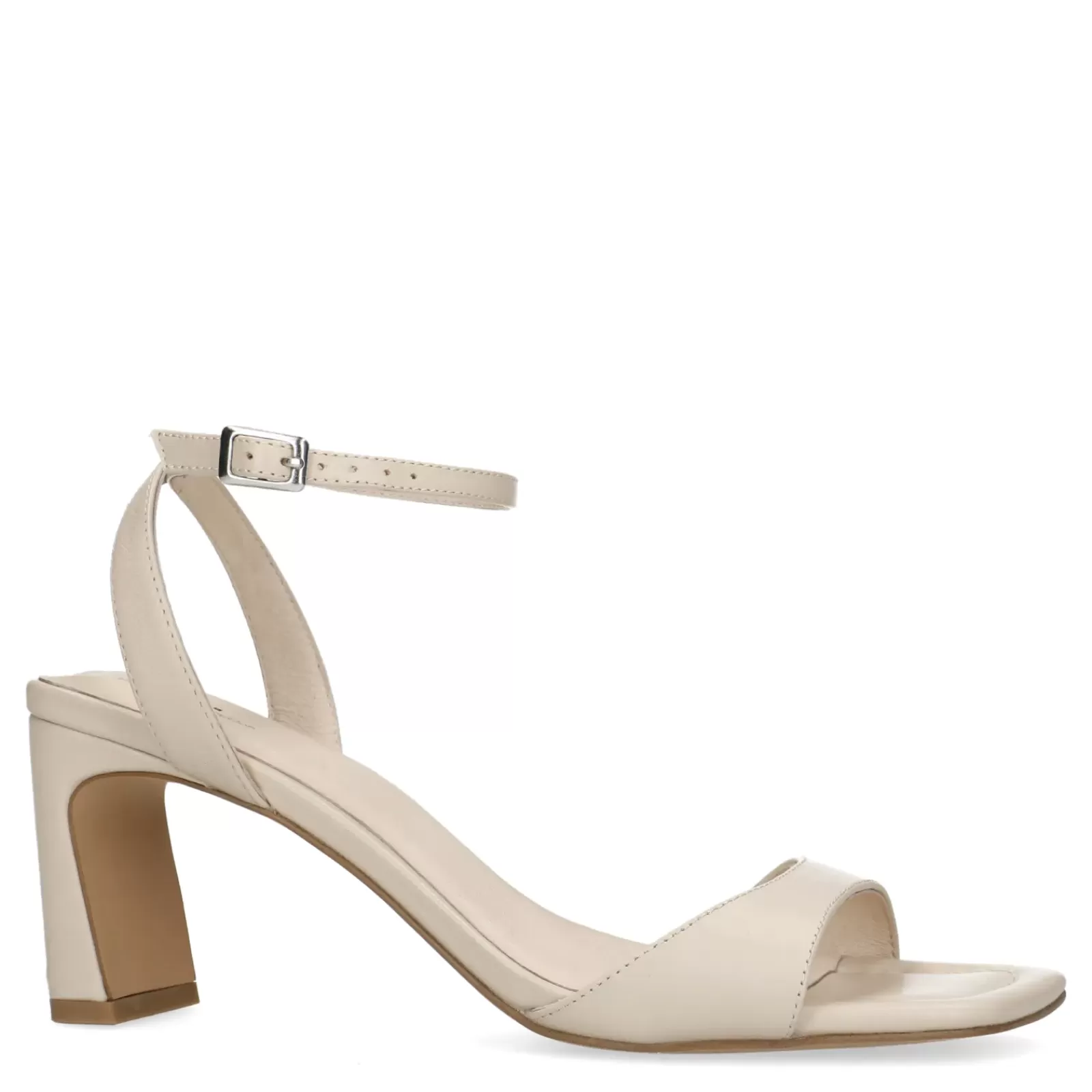 Femmes Sacha Sandales<Mules En Cuir A Talon Droit - Latte