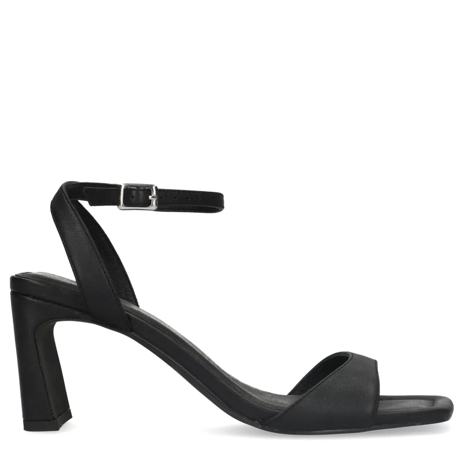 Femmes Sacha Sandales<Mules En Cuir A Talon Droit - Noir