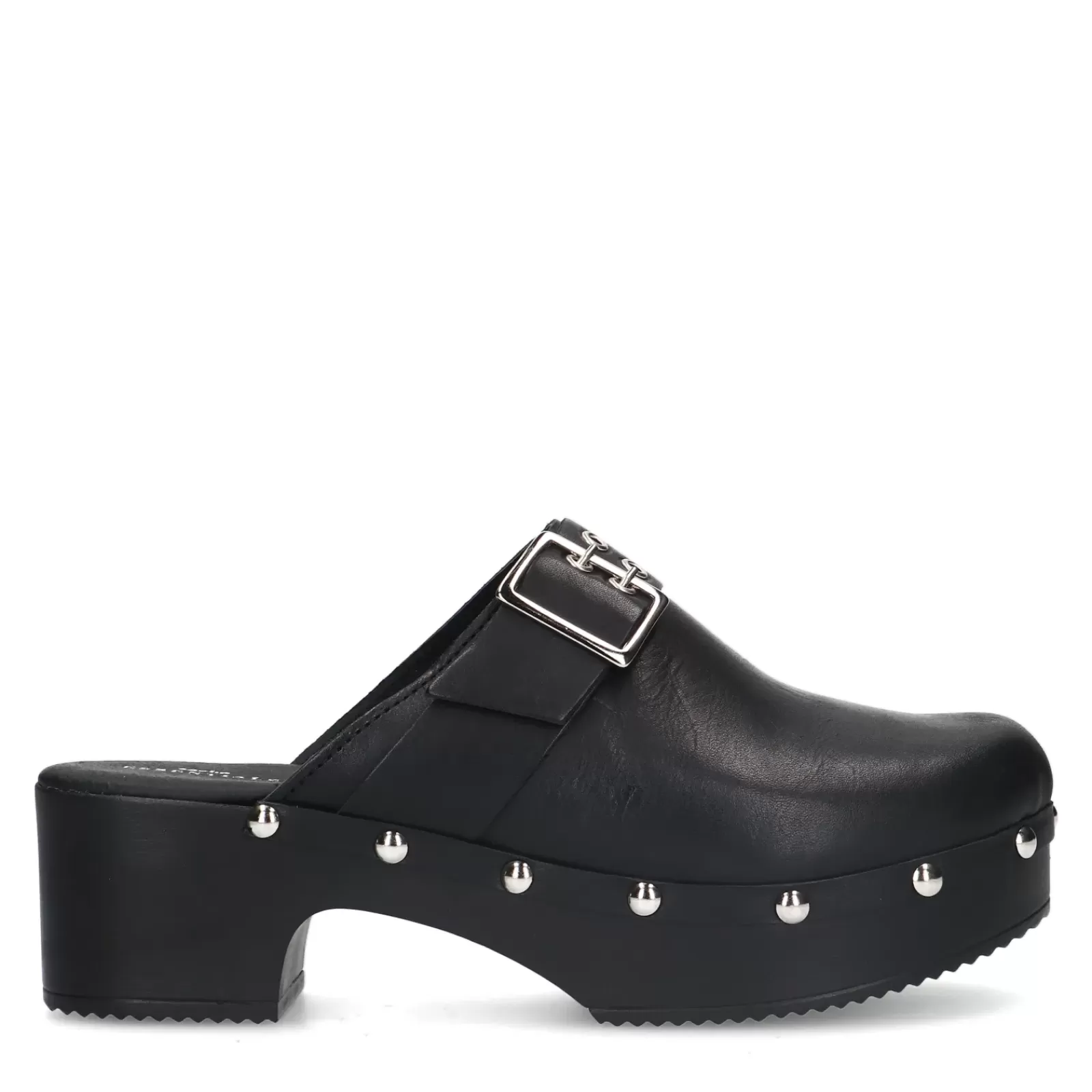 Femmes Sacha Mocassins<Mules En Cuir Avec Clous - Noir