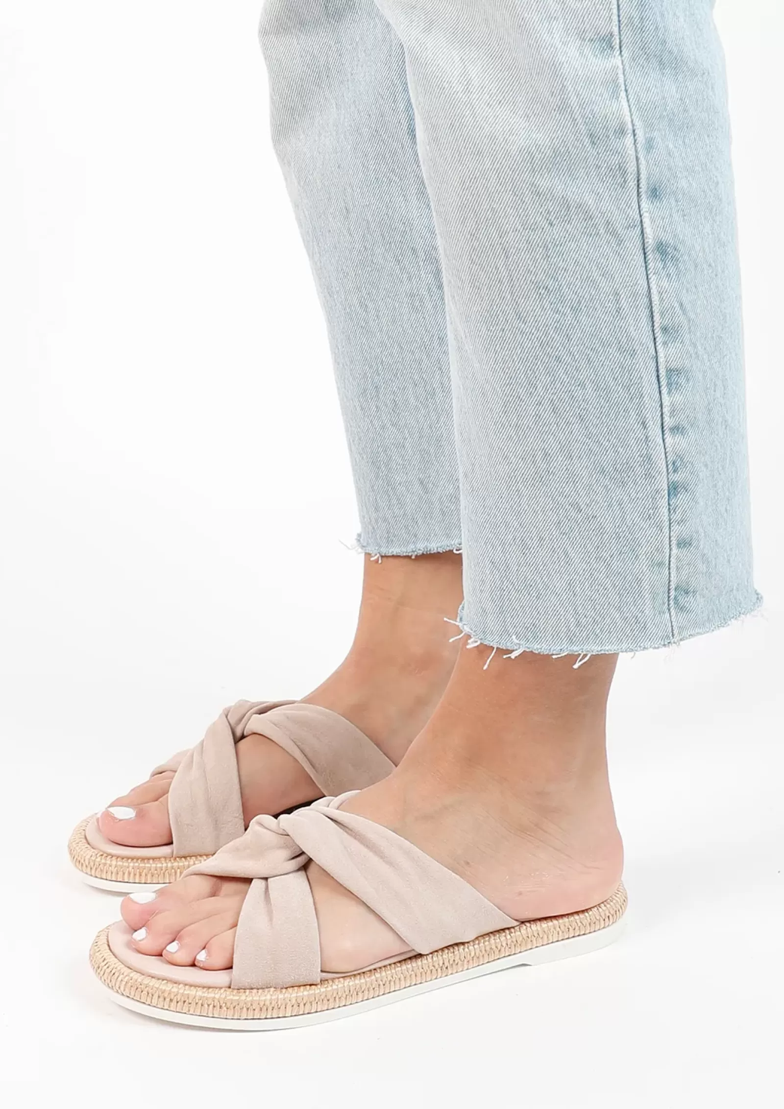 Femmes Sacha Claquettes<Mules En Daim - Beige