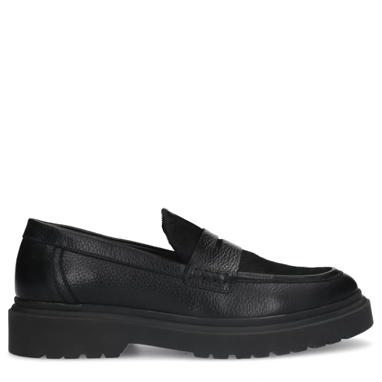 Hommes Sacha Mocassins<Penny Loafers En Cuir - Noir