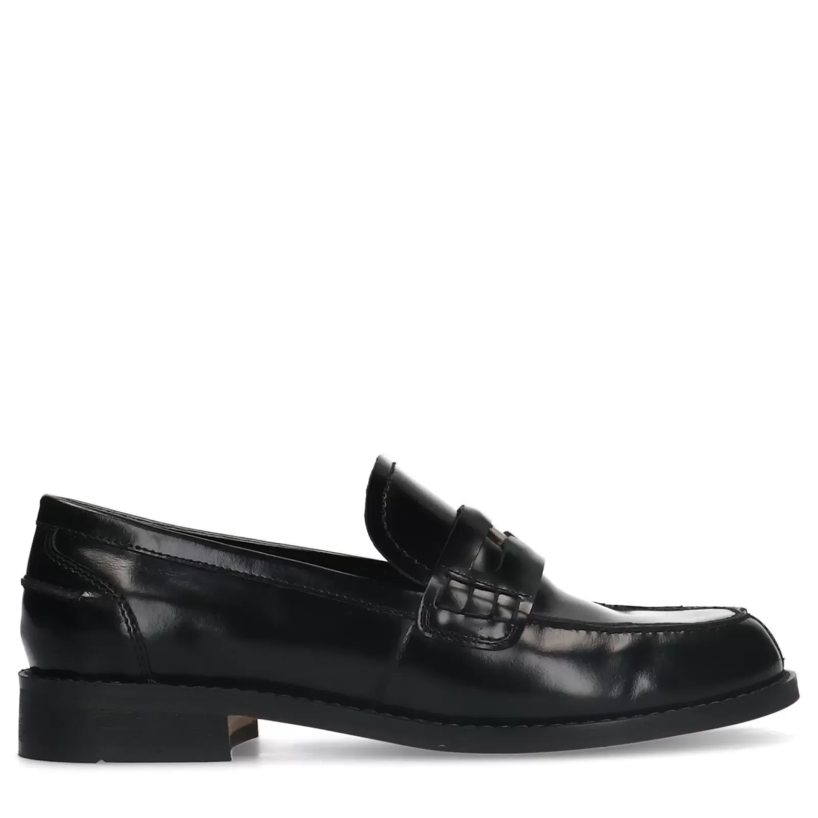 Femmes Sacha Mocassins<Penny Loafers En Cuir - Noir