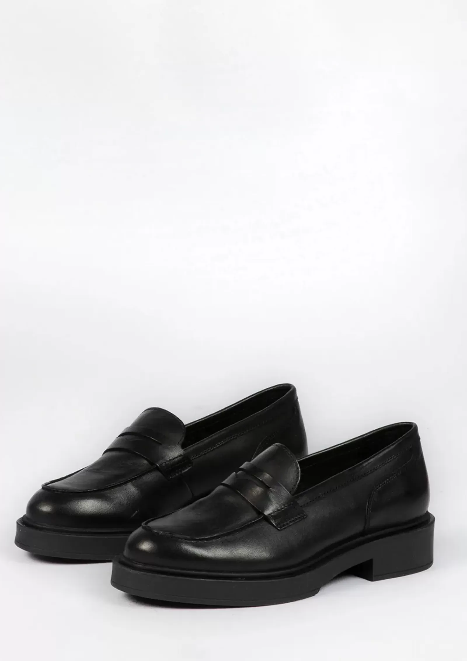 Femmes Sacha Mocassins<Penny Loafers En Cuir - Noir