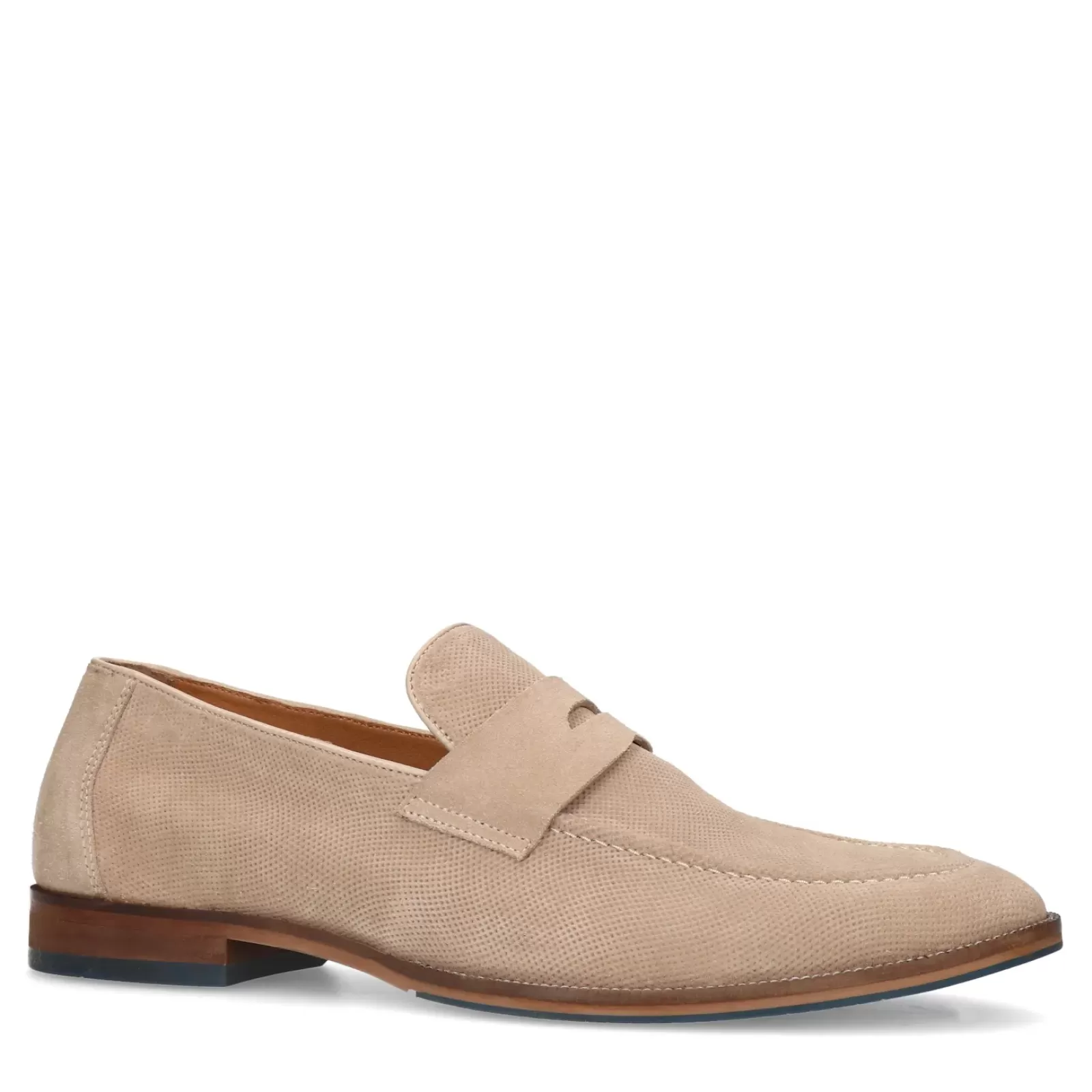 Hommes Sacha Mocassins<Penny Loafers En Daim - Beige