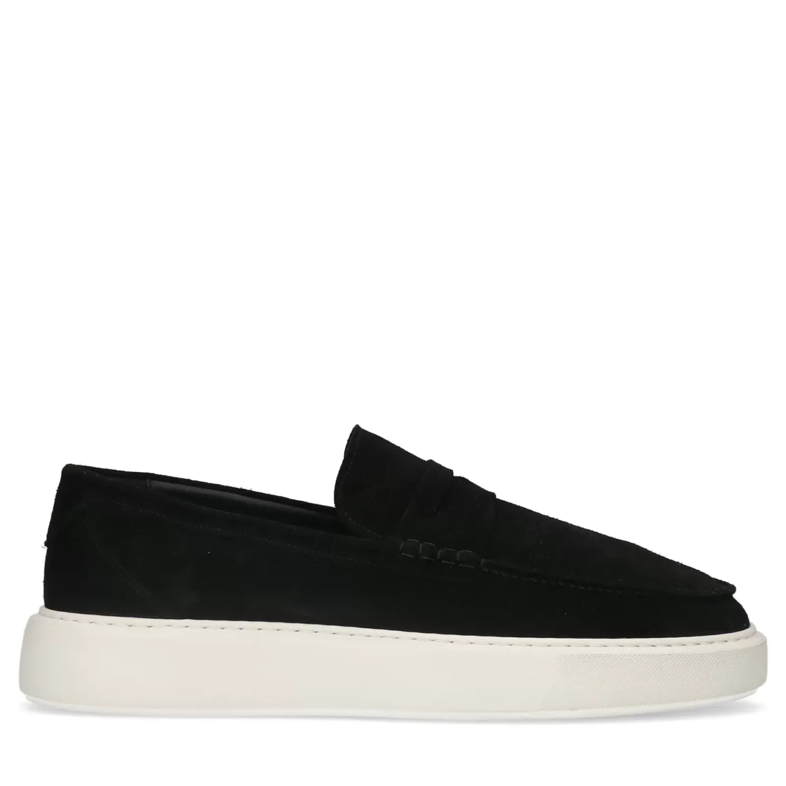 Hommes Sacha Mocassins<Penny Loafers En Daim Avec Semelle - Noir