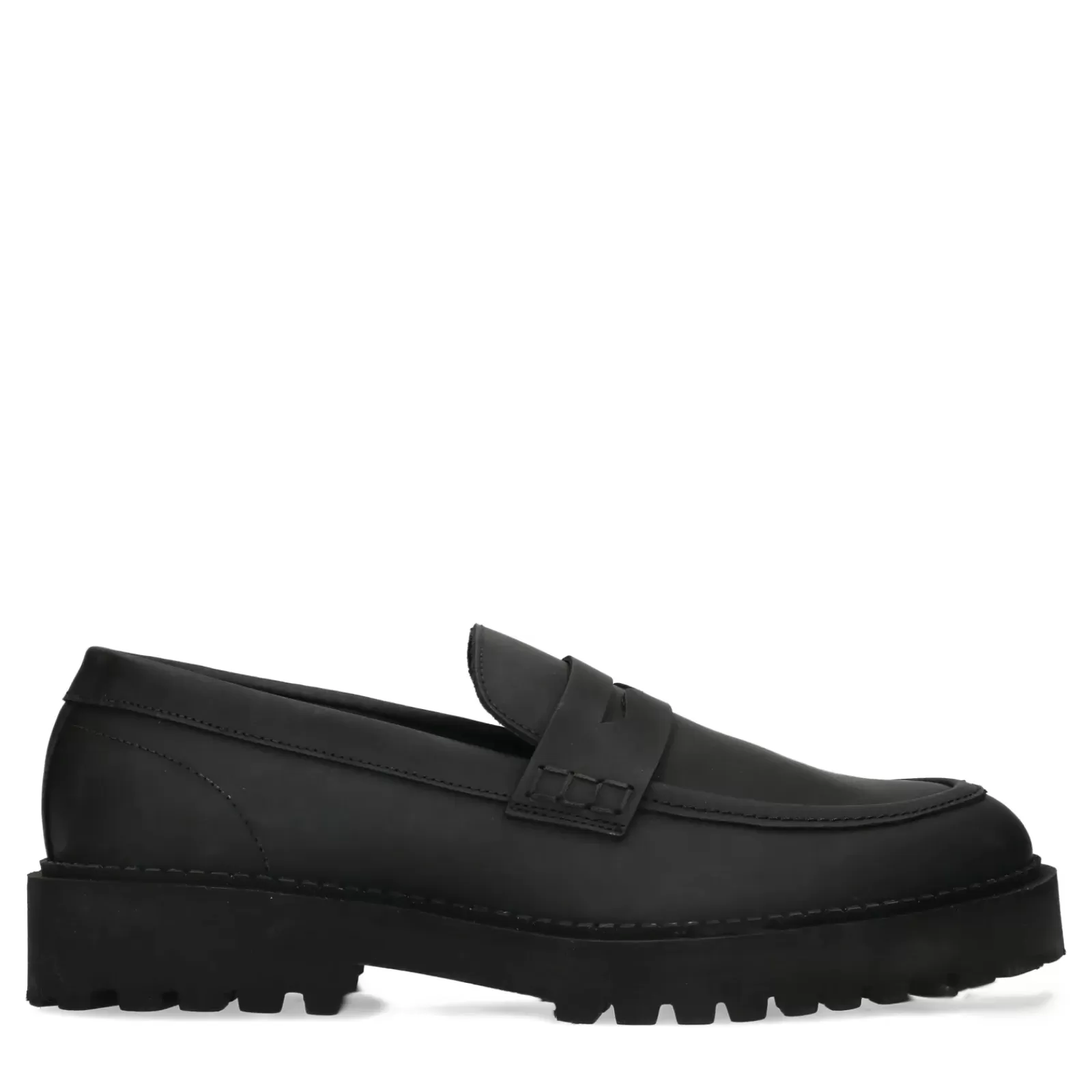 Hommes Sacha Mocassins<Penny Loafers Mats - Noir