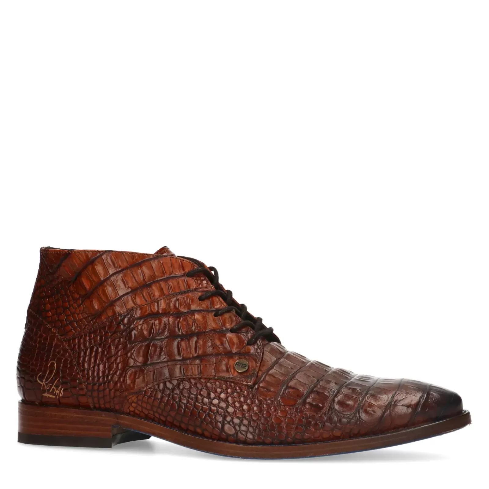 Hommes Sacha Chaussures À Lacets<Rehab Barry Croco Chaussures À Lacets - Marron