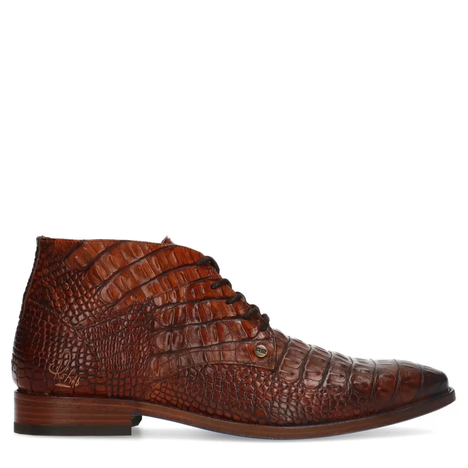 Hommes Sacha Chaussures À Lacets<Rehab Barry Croco Chaussures À Lacets - Marron