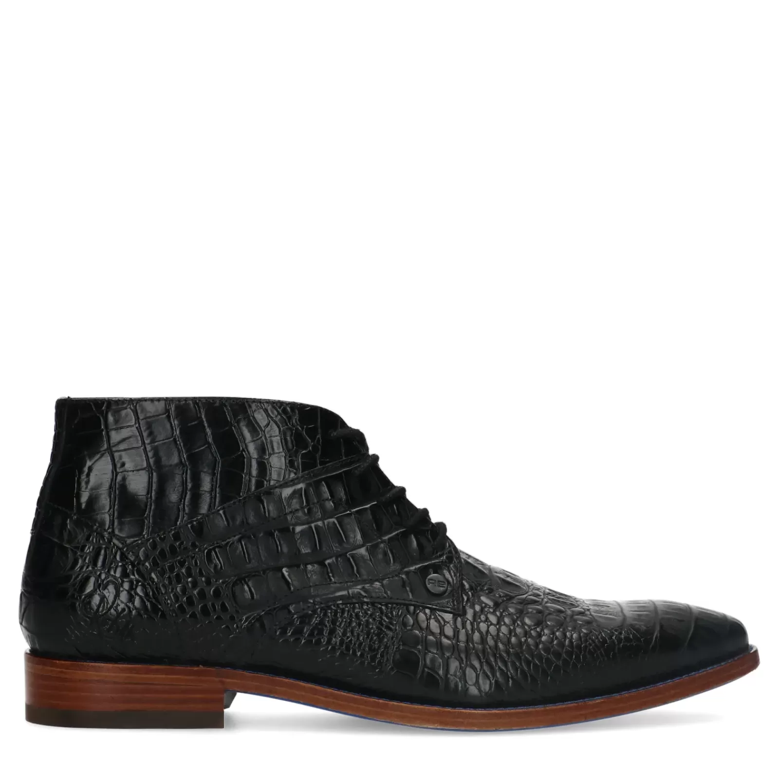 Hommes Sacha Chaussures À Lacets<Rehab Barry Croco Chaussures À Lacets - Noir