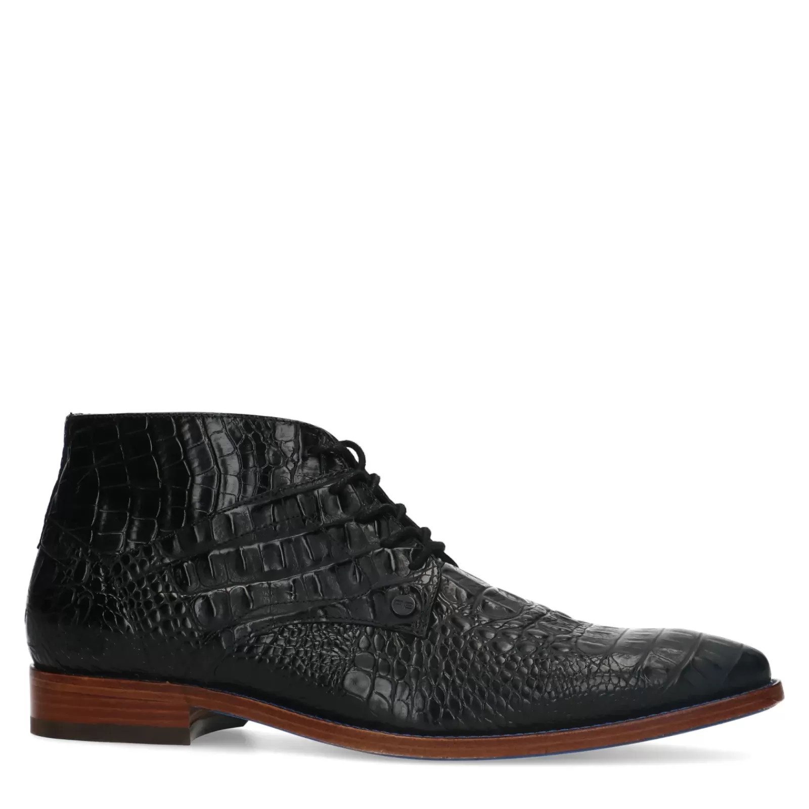 Hommes Sacha Chaussures À Lacets<Rehab Barry Croco Chaussures À Lacets - Noir