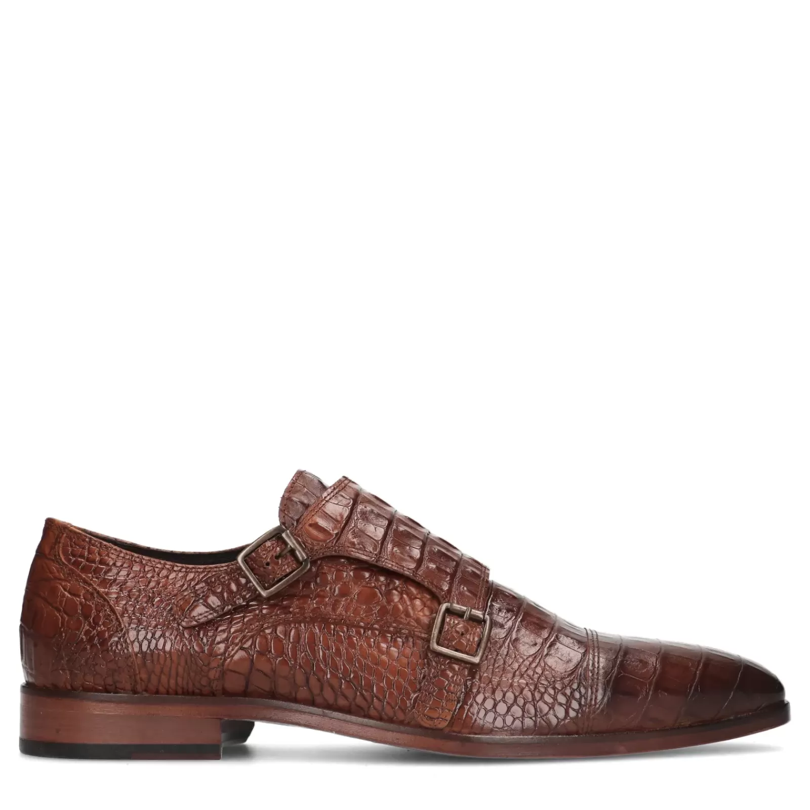 Hommes Sacha Chaussures À Boucle<Rehab Phil Croco Chaussures À Boucles - Marron