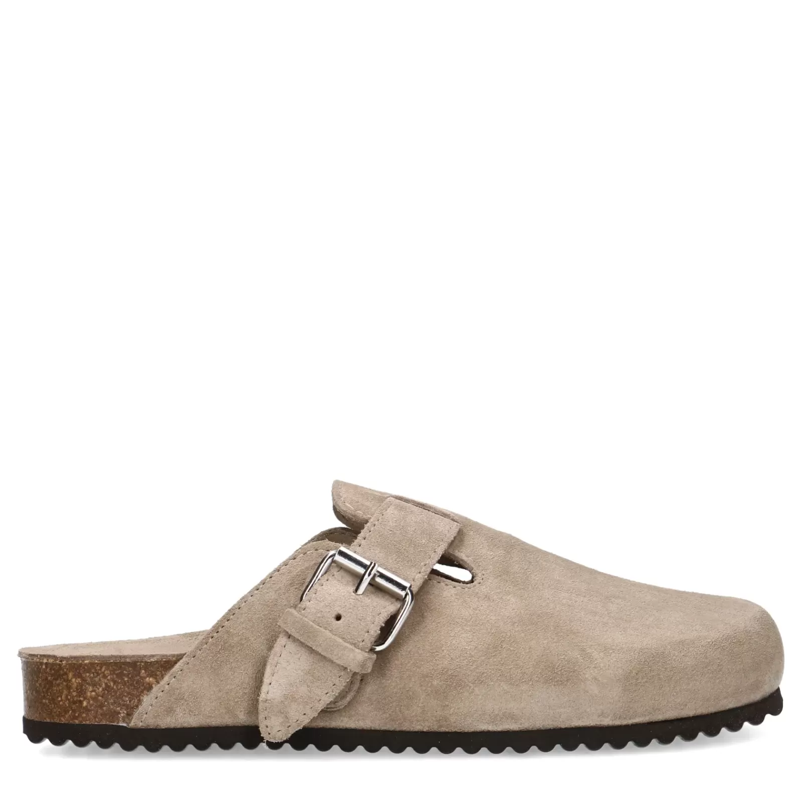 Femmes Sacha Mocassins<Sabots En Daim Avec Boucle - Taupe