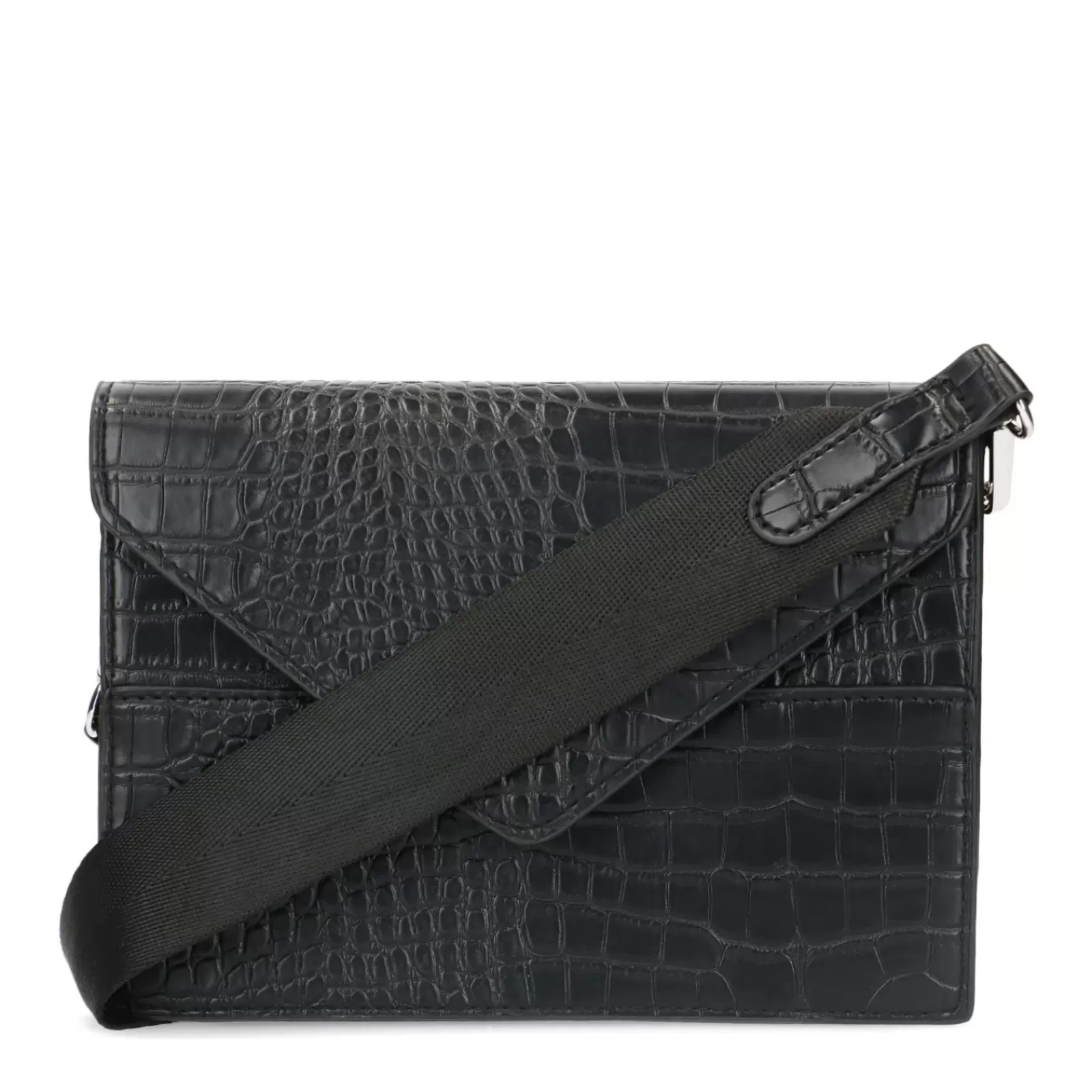 Femmes Sacha Sacs Bandoulière<Sac A Bandoulière Avec Imprime Croco - Noir