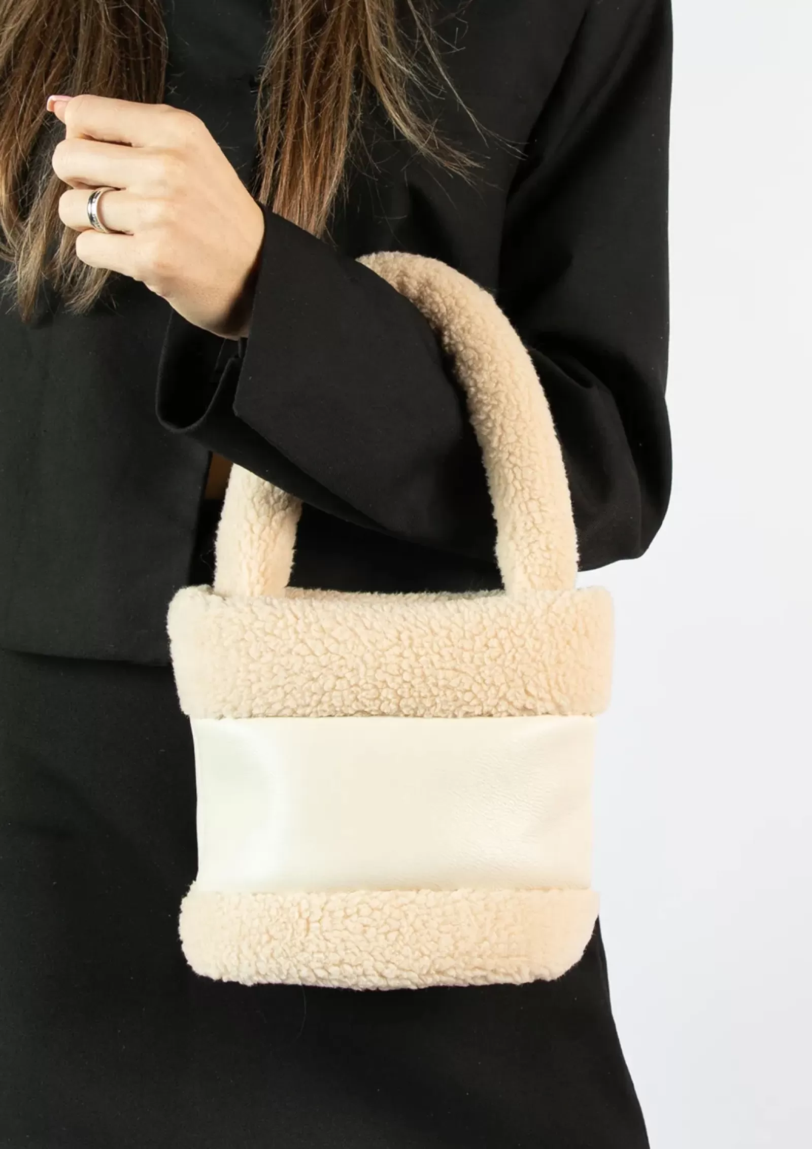 Femmes Sacha Sacs À Main<Sac A Main Avec Details Duveteux - Cognac