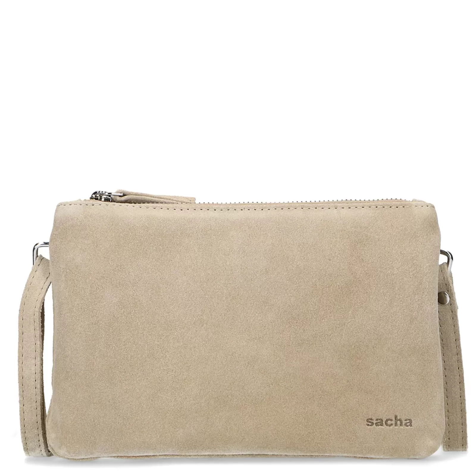 Femmes Sacha Sacs Bandoulière<Sac Bandoulière En Daim - Beige