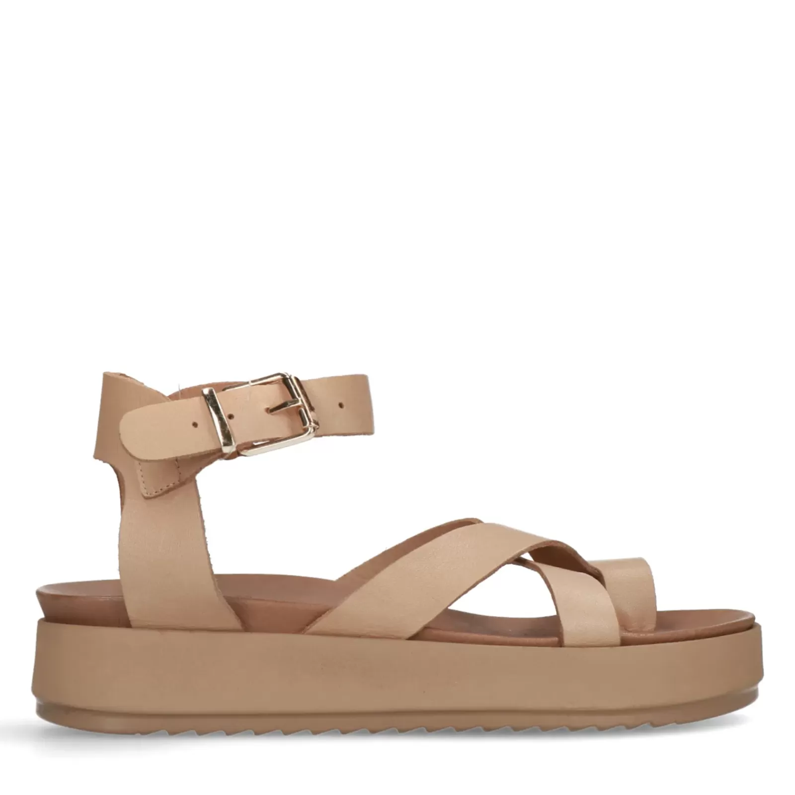 Femmes Sacha Sandales<Sandales A Plateforme En Cuir - Camel