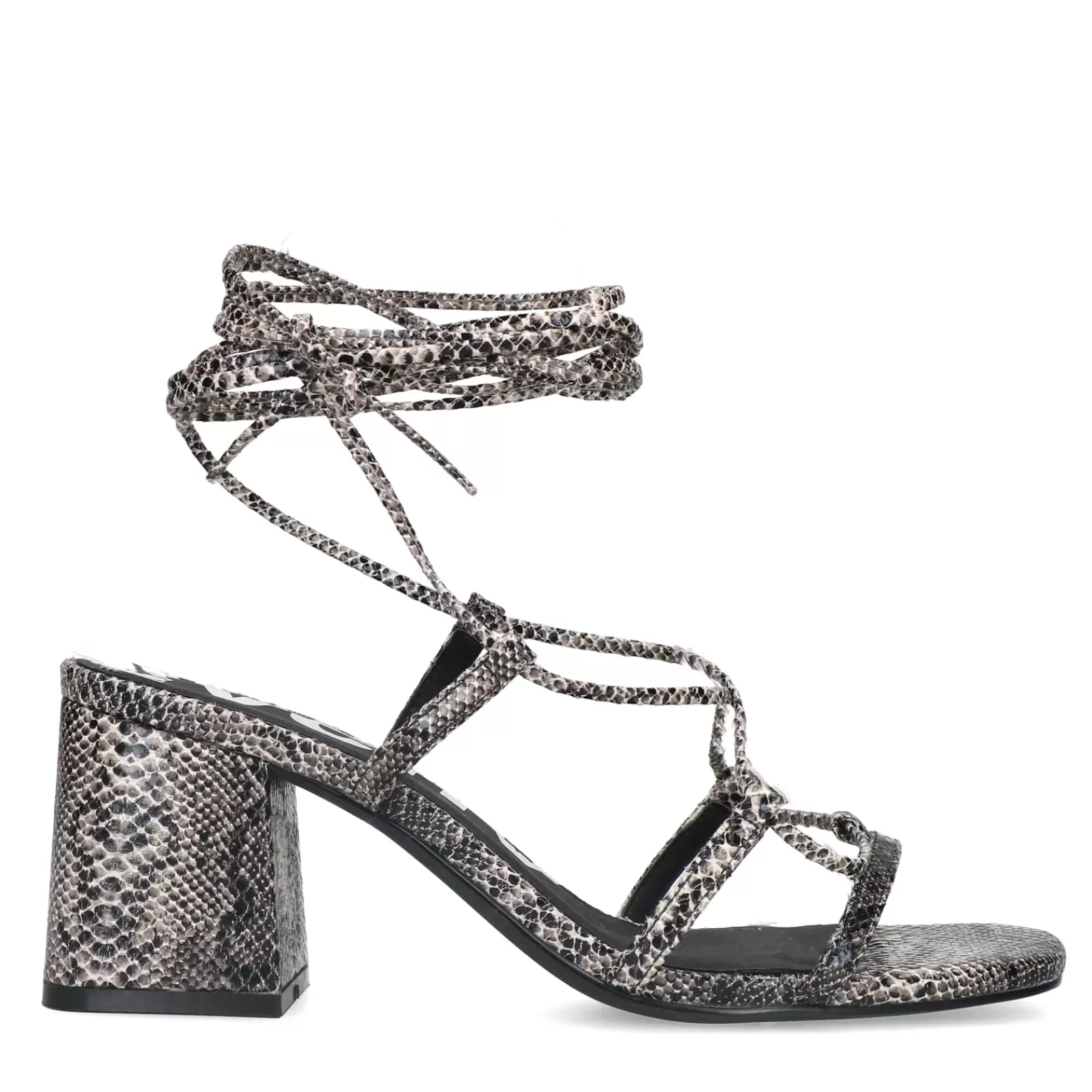 Femmes Sacha Sandales<Sandales A Talon Avec Lacets A Nouer - Gris