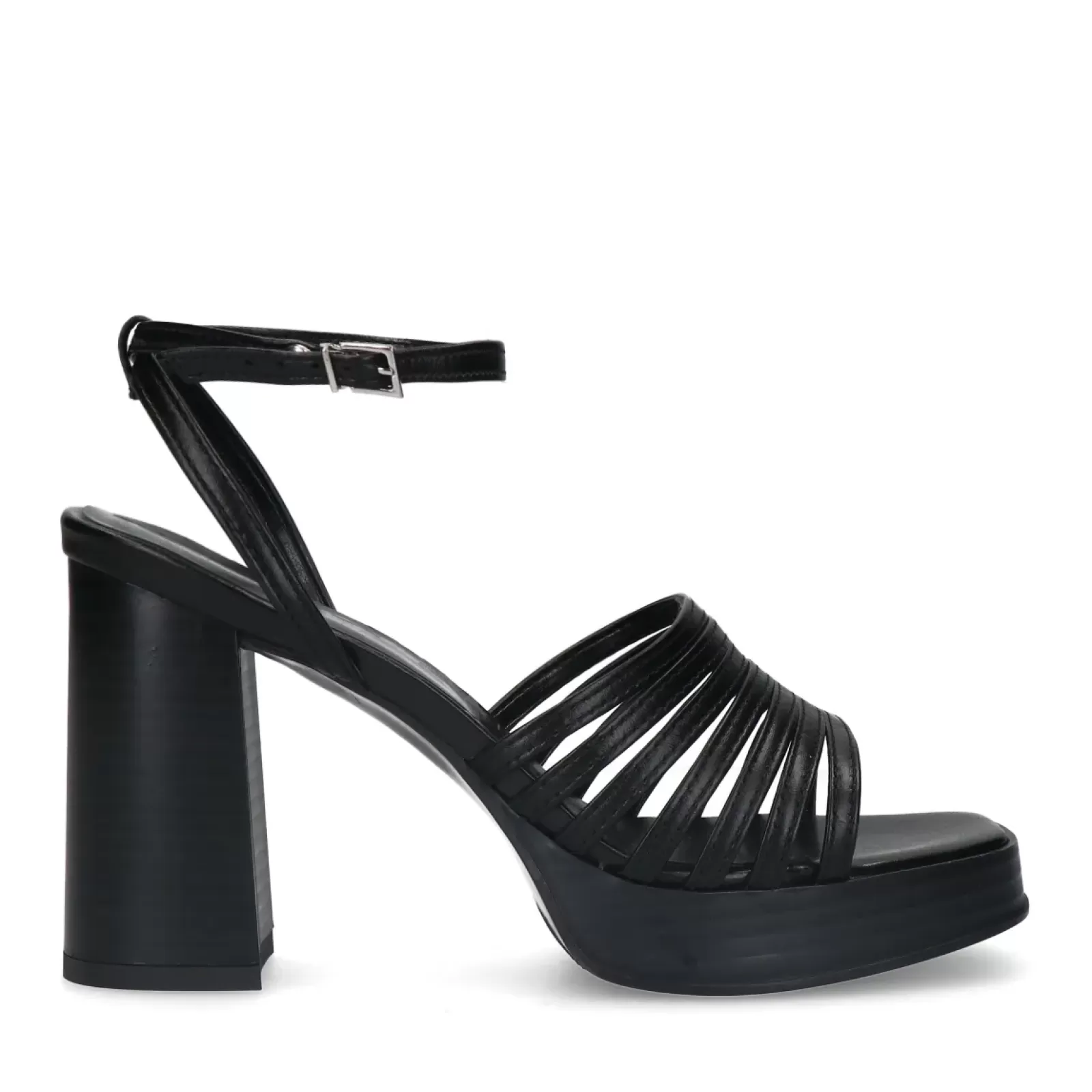 Femmes Sacha Sandales<Sandales A Talon En Cuir - Noir