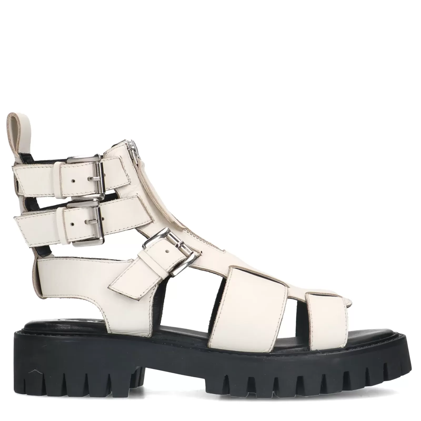 Femmes Sacha Sandales<Sandales Chunky En Cuir - Blanc