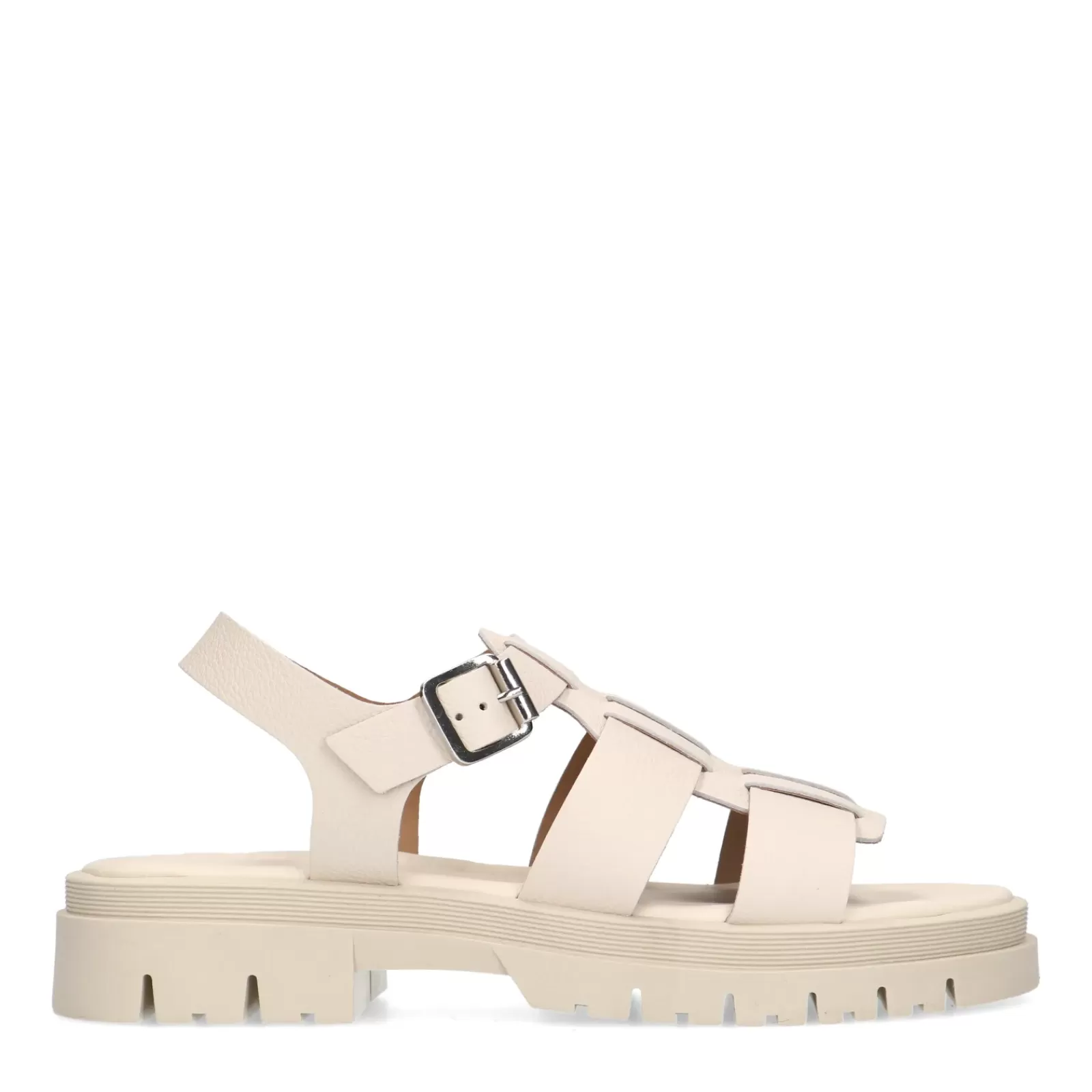 Femmes Sacha Sandales<Sandales Chunky En Cuir - Blanc Casse